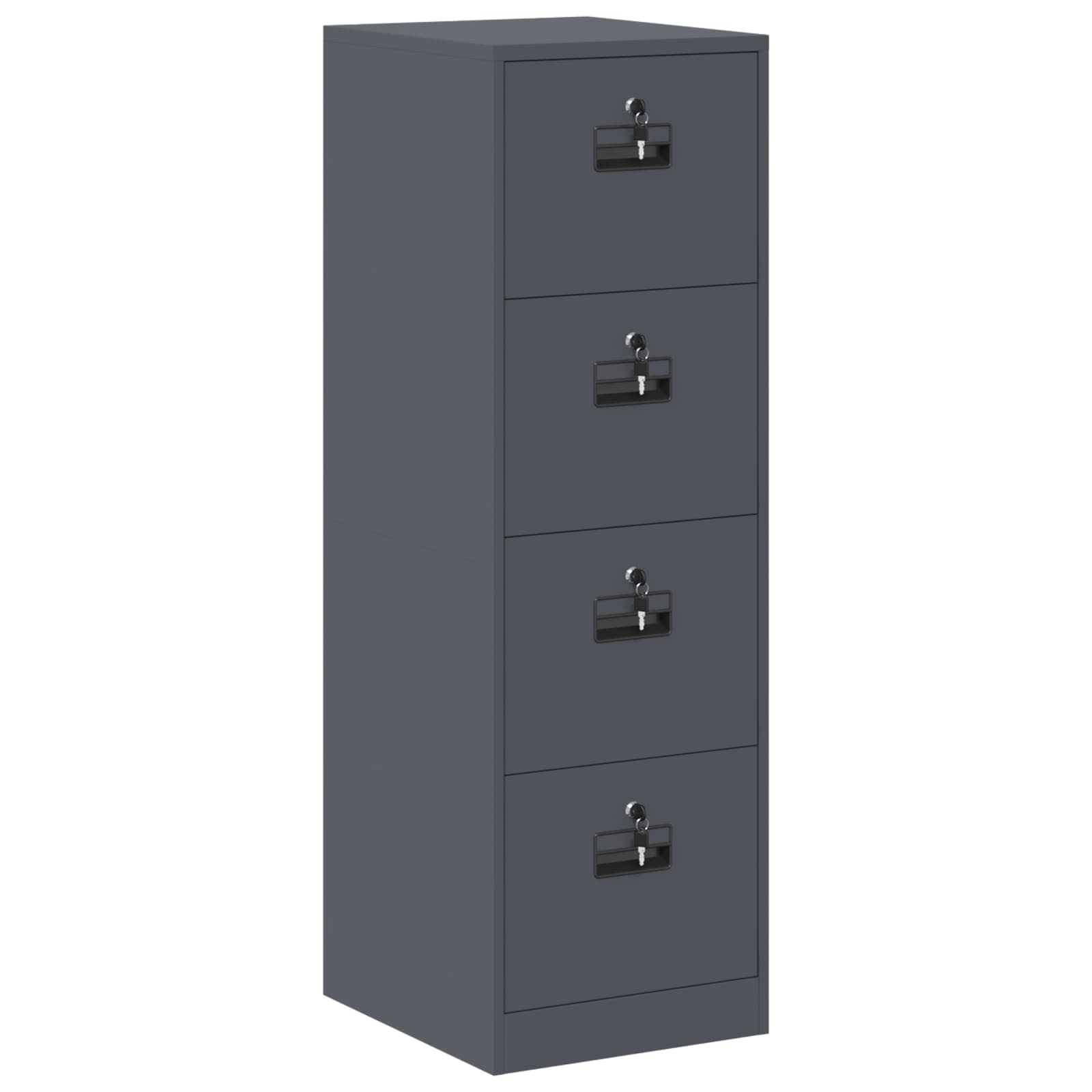 Bestandenkast met lade 2 pcs Antraciet 44 x 50 x 139 cm is nu te koop bij PeponiXL, paradijselijk wonen!