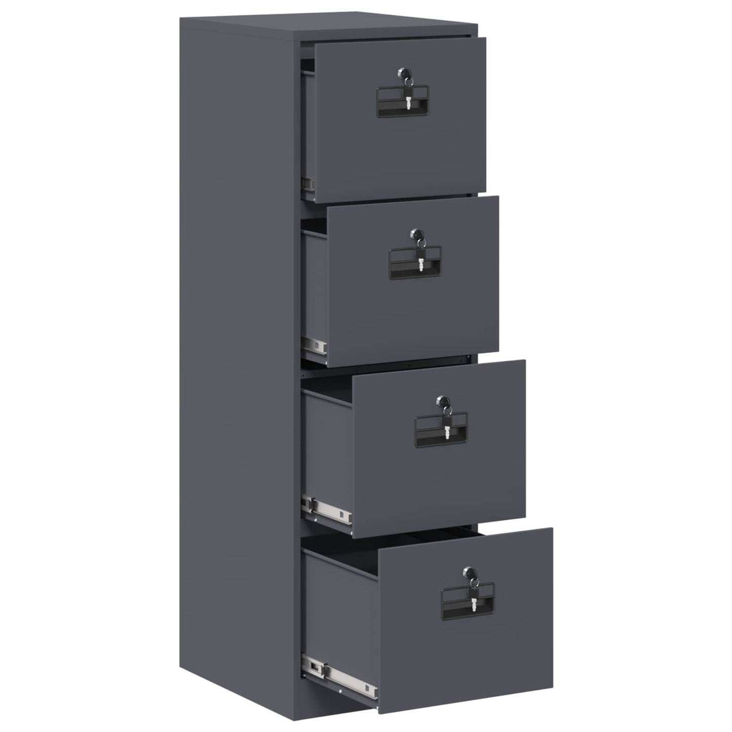 Bestandenkast met lade 2 pcs Antraciet 44 x 50 x 139 cm is nu te koop bij PeponiXL, paradijselijk wonen!