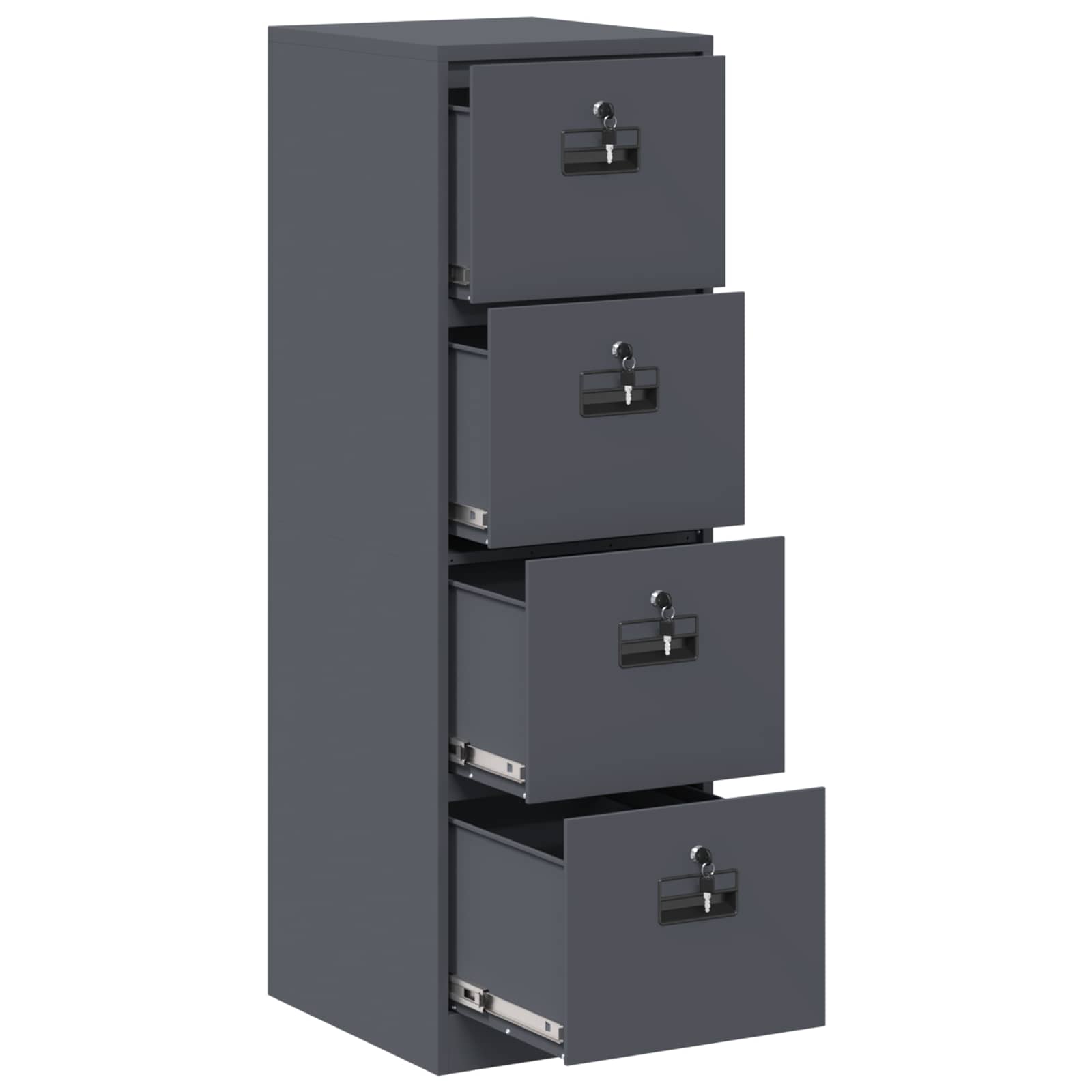Bestandenkast met lade 2 pcs Antraciet 44 x 50 x 139 cm is nu te koop bij PeponiXL, paradijselijk wonen!