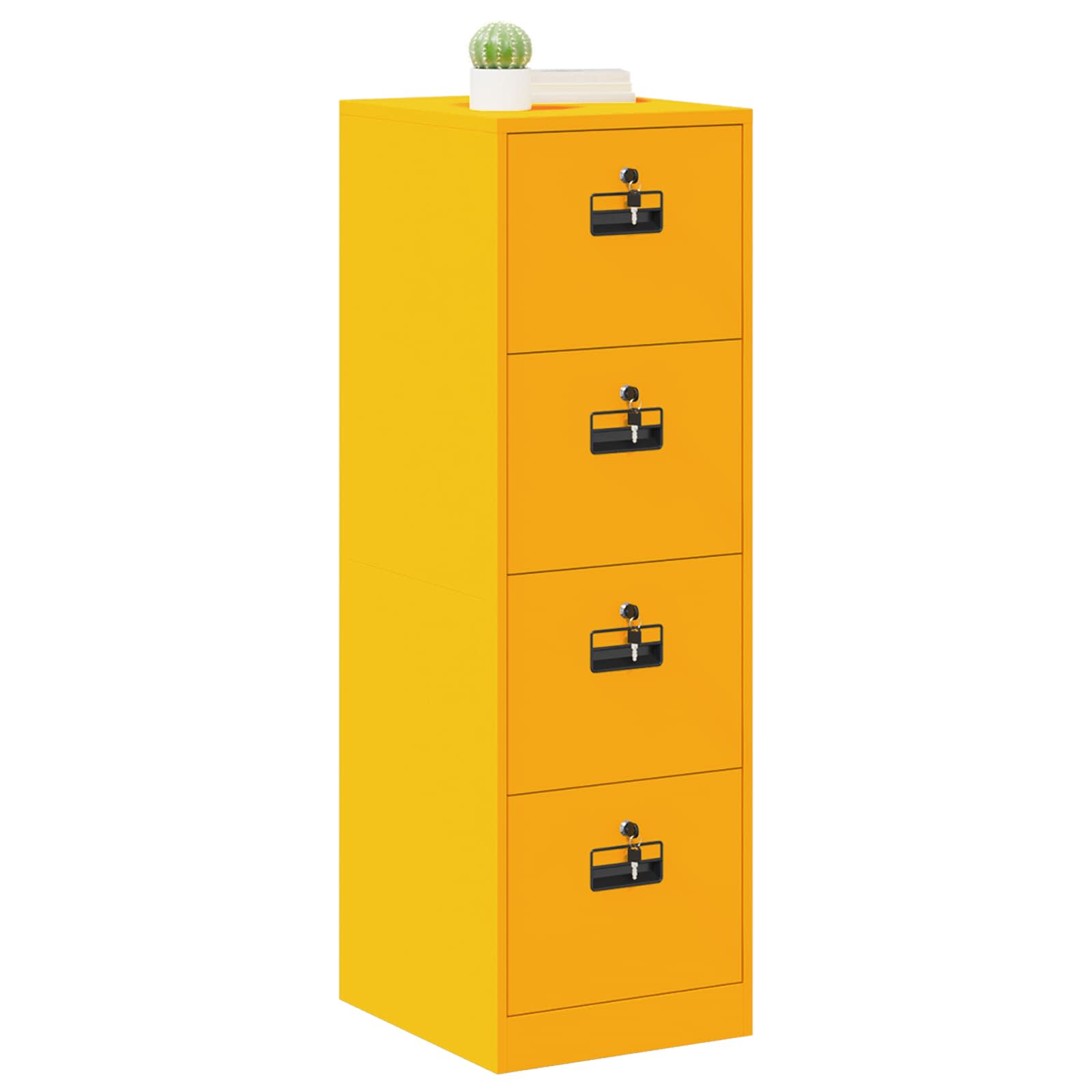Bestandenkast met lade 2 pcs Mosterdgeel 44 x 50 x 139 cm is nu te koop bij PeponiXL, paradijselijk wonen!