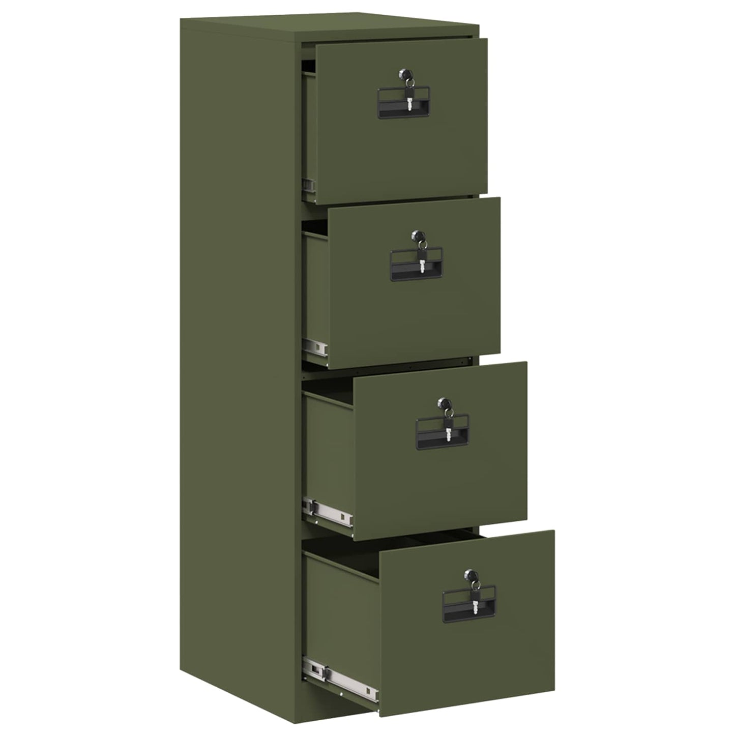 Bestandenkast met lade 2 pcs Olijf Groen 44 x 50 x 139 cm is nu te koop bij PeponiXL, paradijselijk wonen!