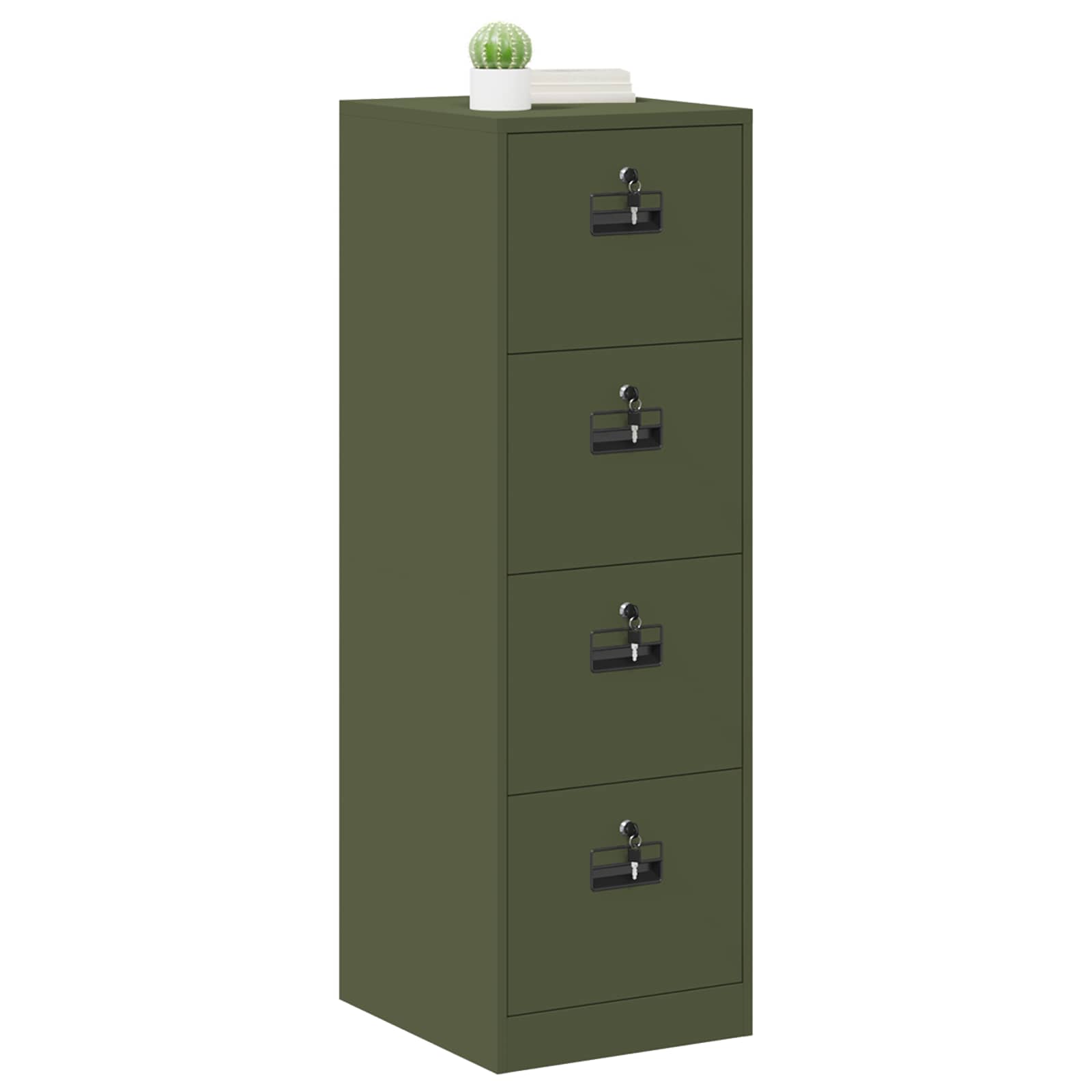Bestandenkast met lade 2 pcs Olijf Groen 44 x 50 x 139 cm is nu te koop bij PeponiXL, paradijselijk wonen!