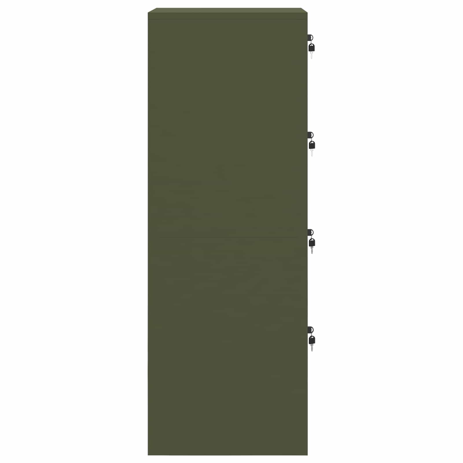 Bestandenkast met lade 2 pcs Olijf Groen 44 x 50 x 139 cm is nu te koop bij PeponiXL, paradijselijk wonen!