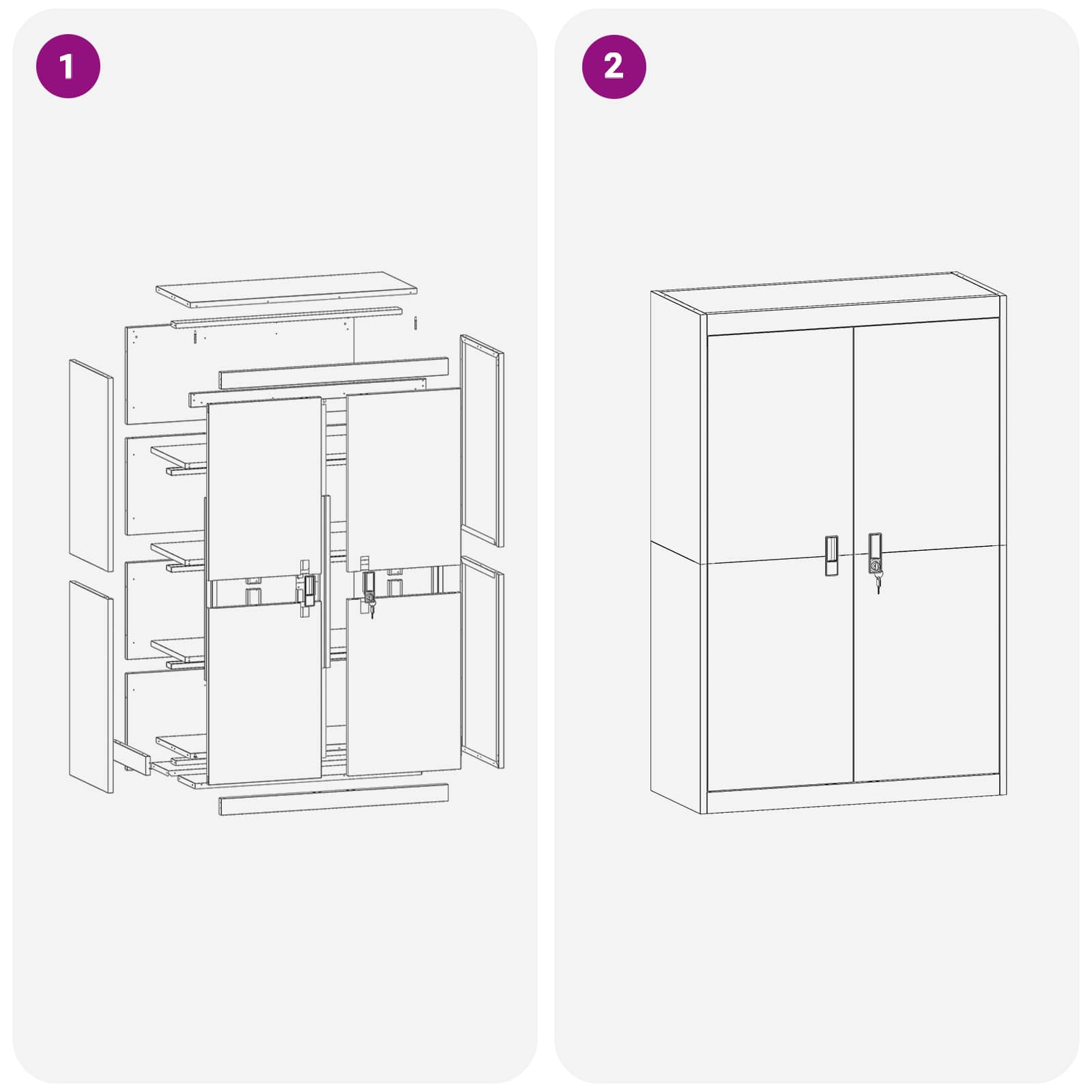 Opbergkast Mosterdgeel 90 x 40 x 140 cm Staal is nu te koop bij PeponiXL, paradijselijk wonen!