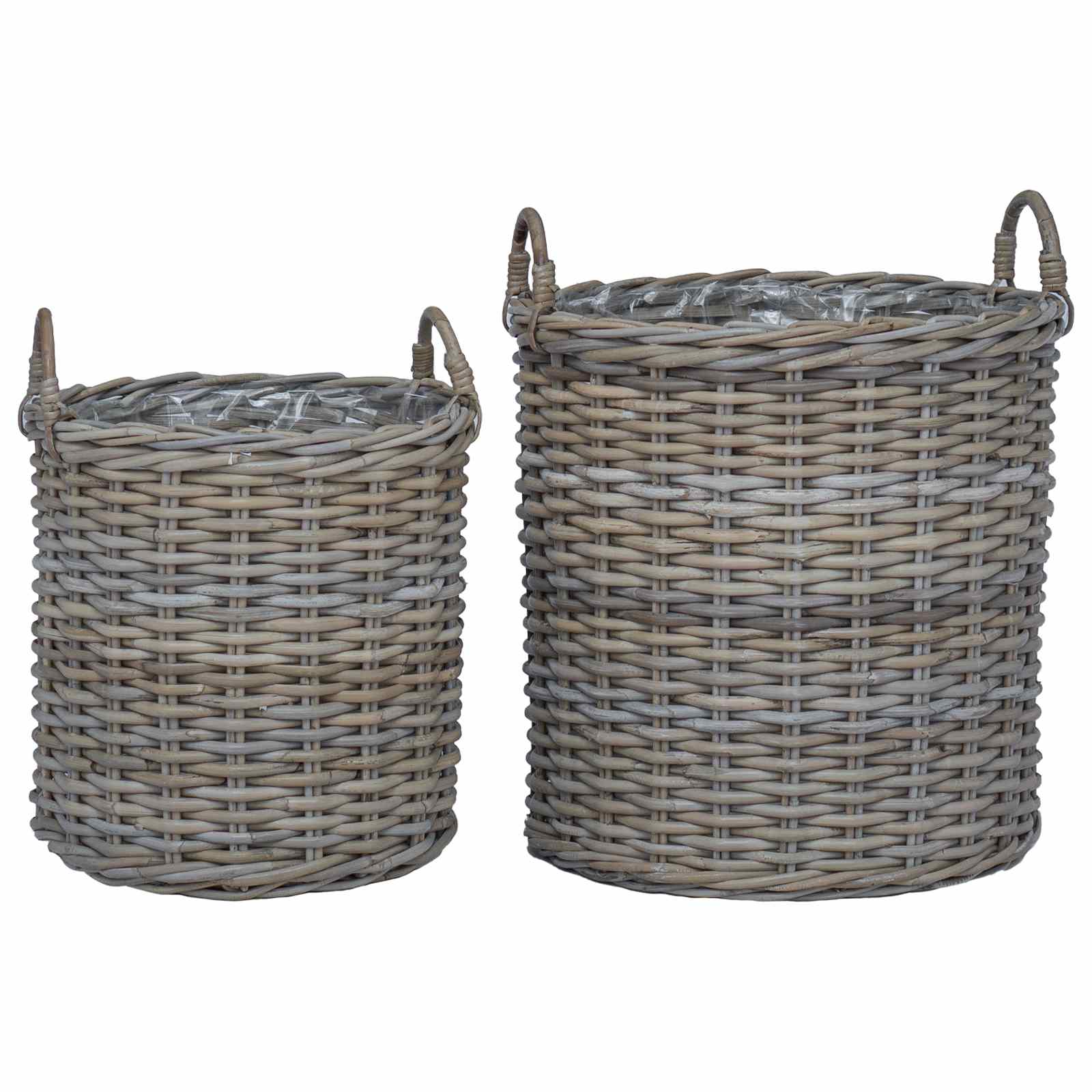 Plantermand met opslag 2 pcs Grijs Lacak Riet is nu te koop bij PeponiXL, paradijselijk wonen!