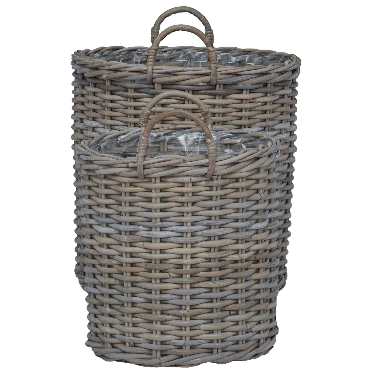 Plantermand met opslag 2 pcs Grijs Lacak Riet is nu te koop bij PeponiXL, paradijselijk wonen!