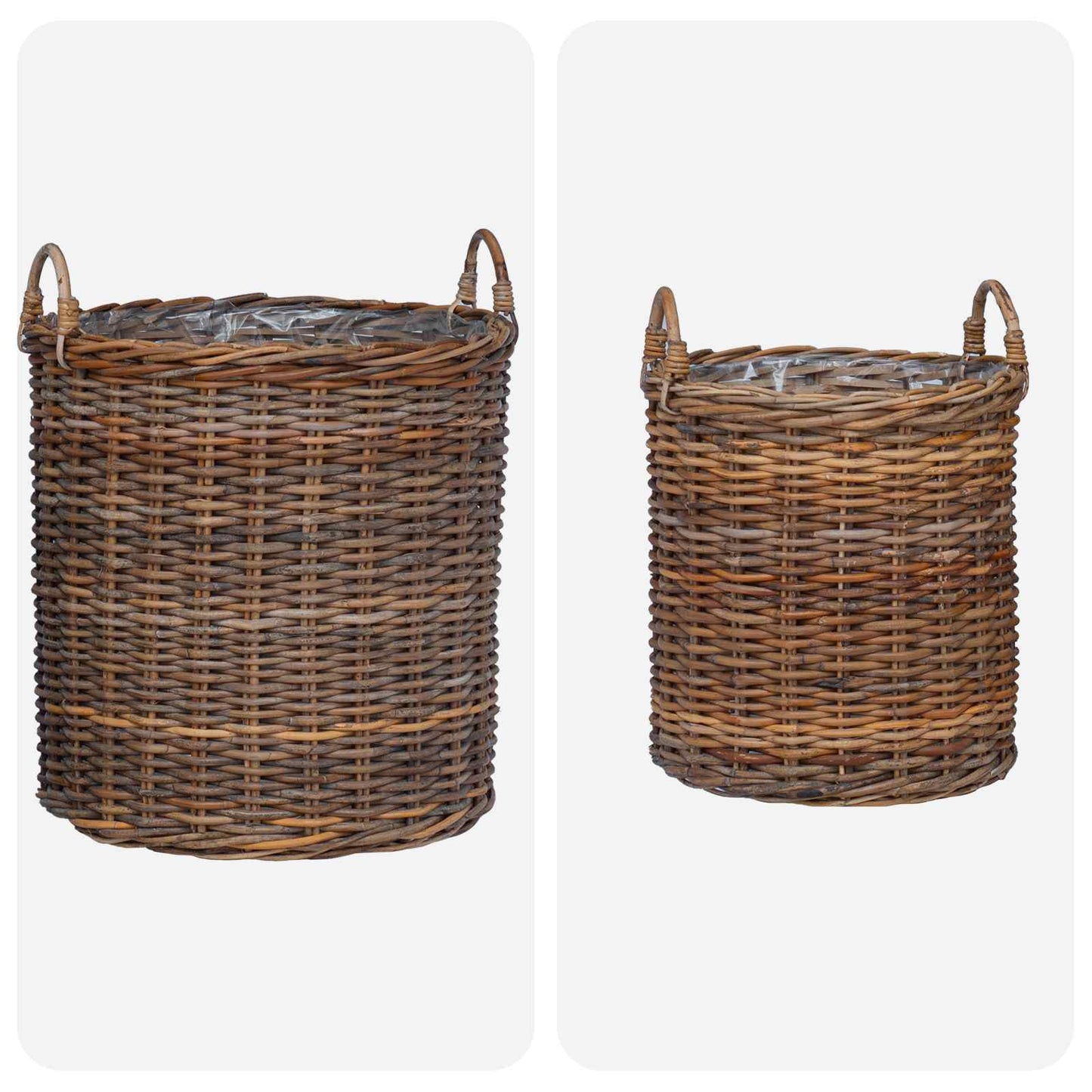 Plantermand met opslag 2 pcs Bruin Lacak Riet is nu te koop bij PeponiXL, paradijselijk wonen!