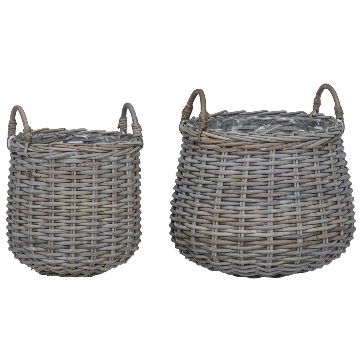 Plantermand met opslag 2 pcs Grijs Lacak Riet is nu te koop bij PeponiXL, paradijselijk wonen!