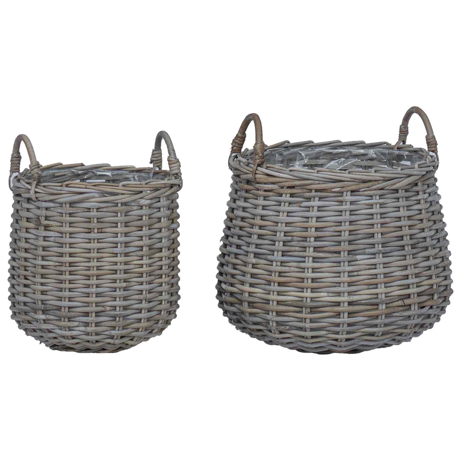Plantermand met opslag 2 pcs Grijs Lacak Riet is nu te koop bij PeponiXL, paradijselijk wonen!