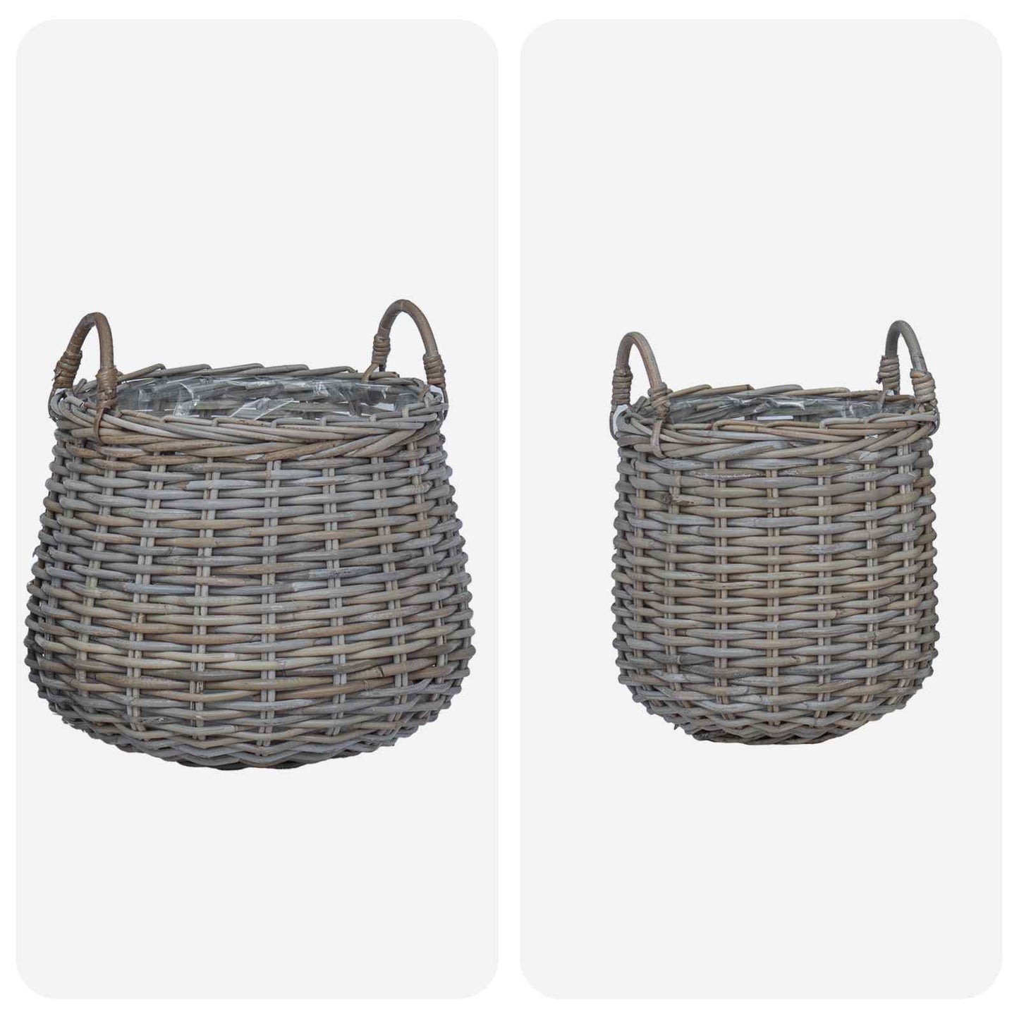 Plantermand met opslag 2 pcs Grijs Lacak Riet is nu te koop bij PeponiXL, paradijselijk wonen!