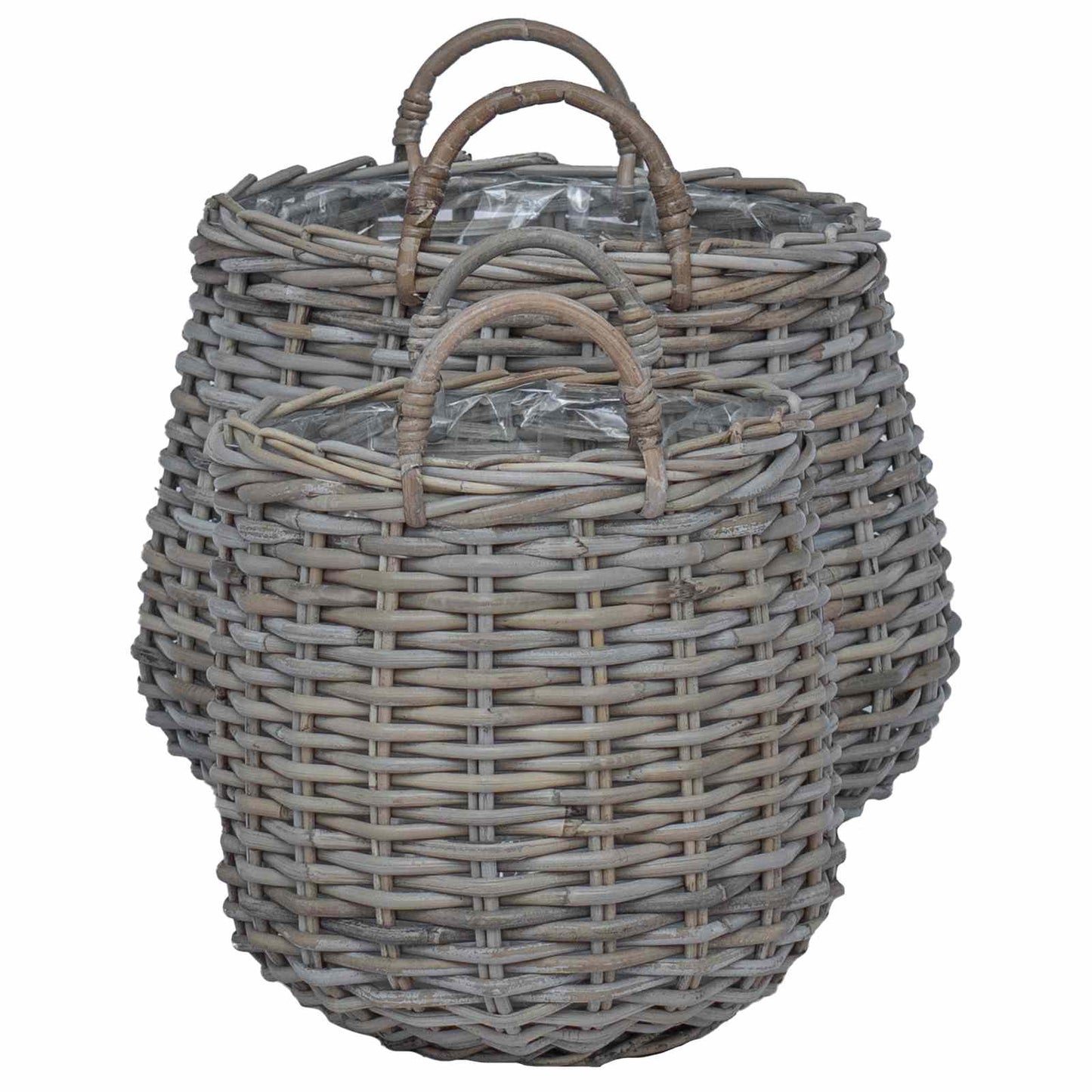 Plantermand met opslag 2 pcs Grijs Lacak Riet is nu te koop bij PeponiXL, paradijselijk wonen!