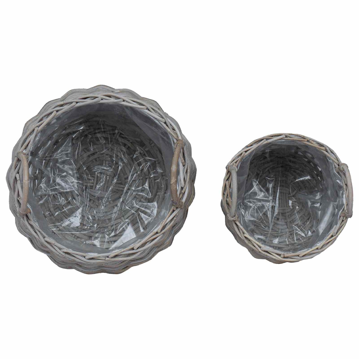Plantermand met opslag 2 pcs Grijs Lacak Riet is nu te koop bij PeponiXL, paradijselijk wonen!