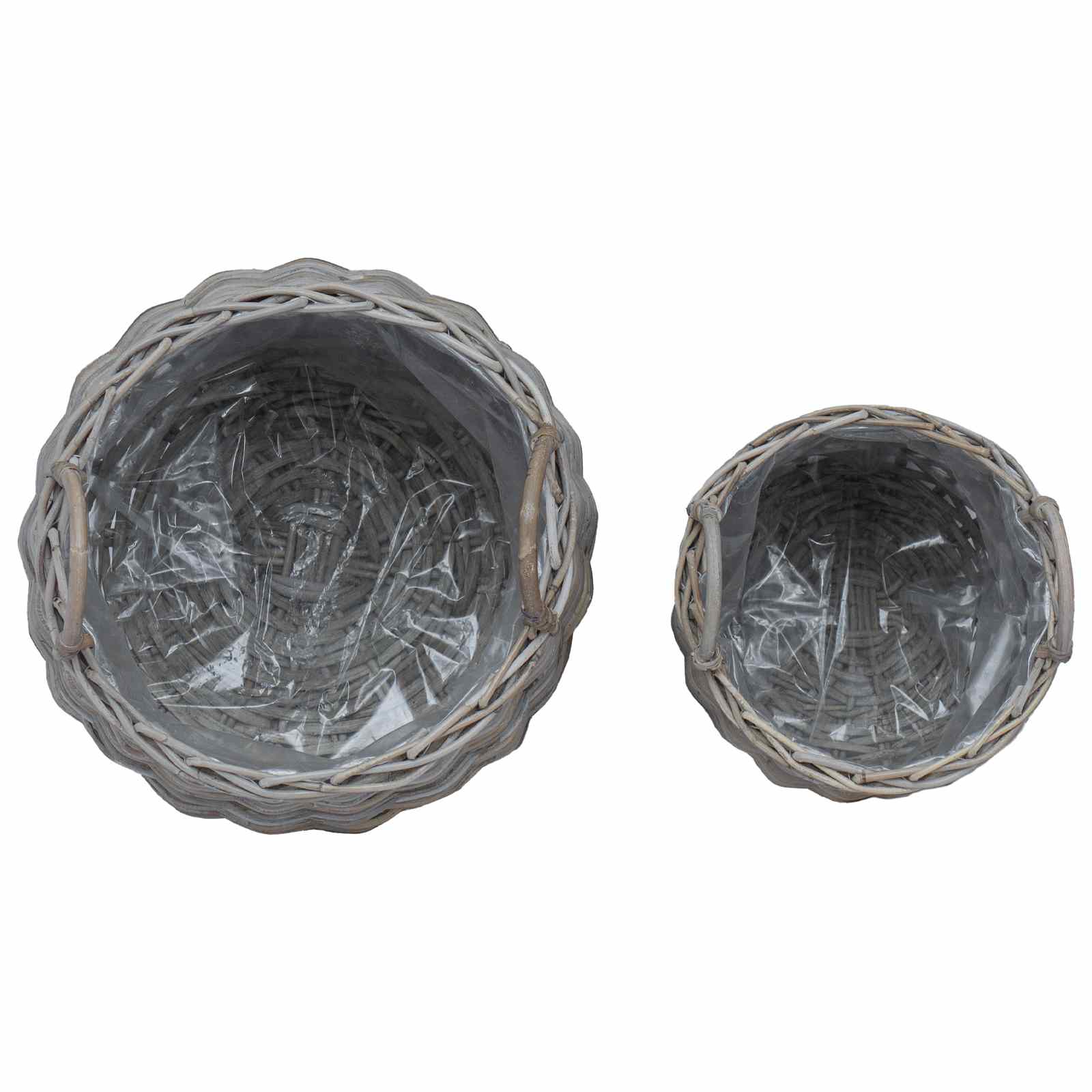 Plantermand met opslag 2 pcs Grijs Lacak Riet is nu te koop bij PeponiXL, paradijselijk wonen!