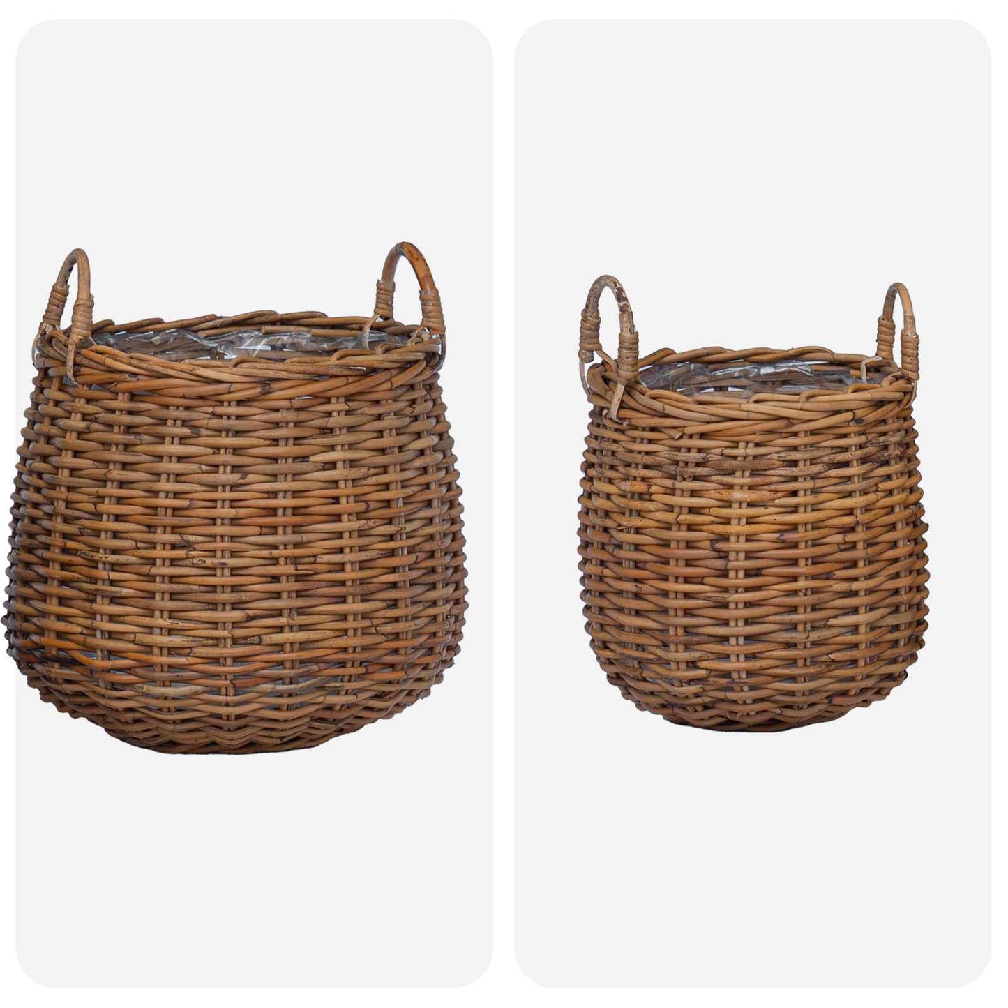Plantermand met opslag 2 pcs Bruin Lacak Riet is nu te koop bij PeponiXL, paradijselijk wonen!