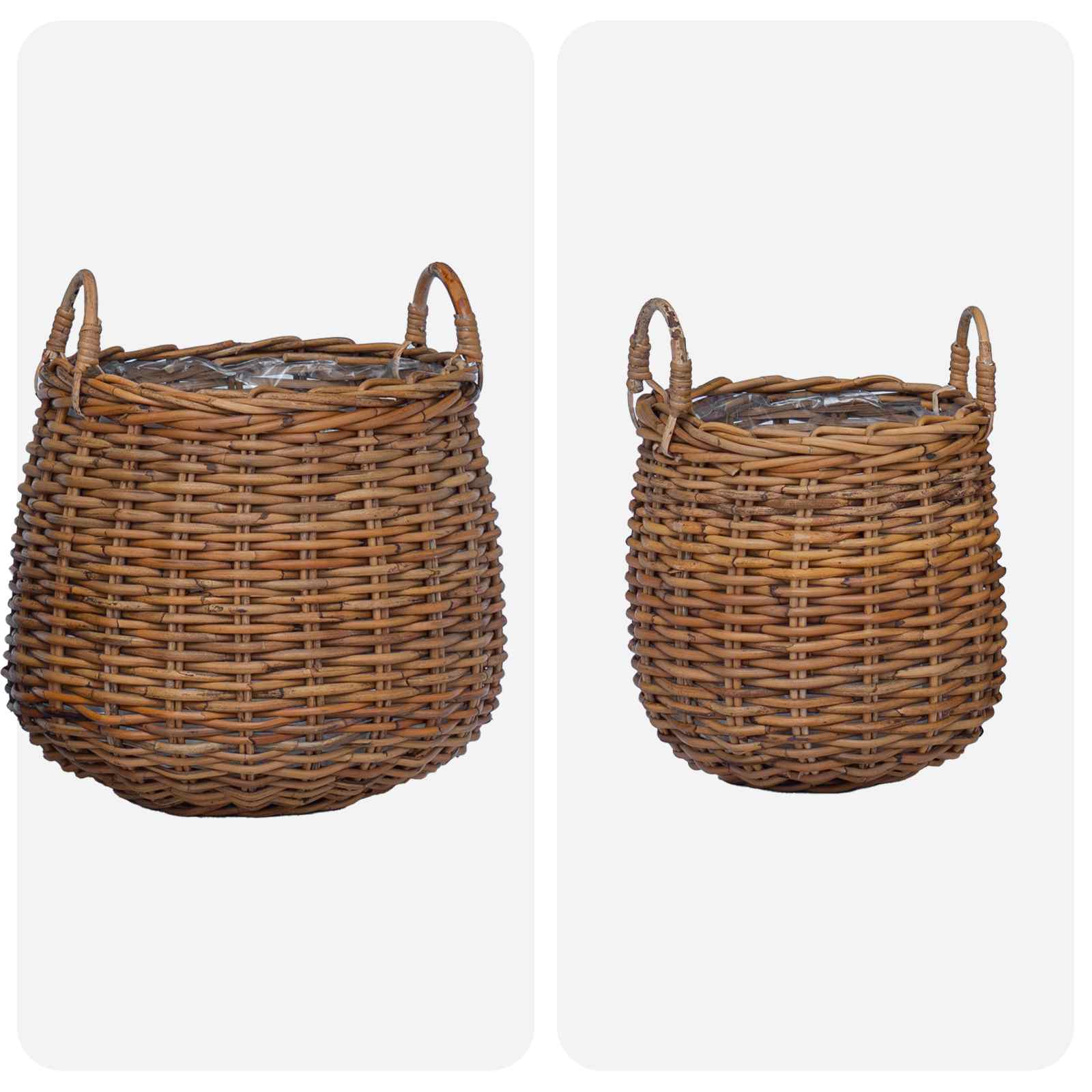 Plantermand met opslag 2 pcs Bruin Lacak Riet is nu te koop bij PeponiXL, paradijselijk wonen!