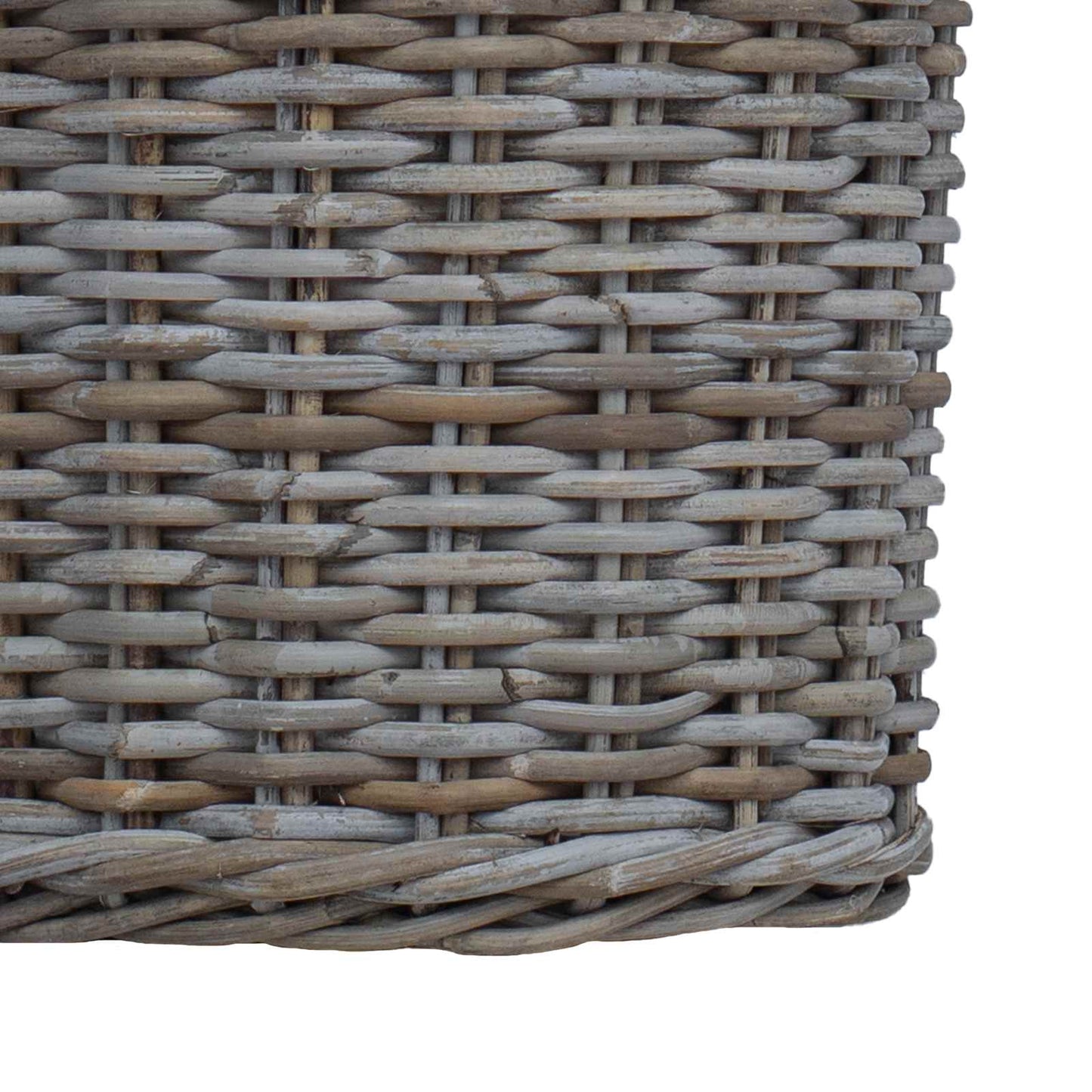 Plantmand met opslag 2 pcs Grijs Kubu Rattan is nu te koop bij PeponiXL, paradijselijk wonen!