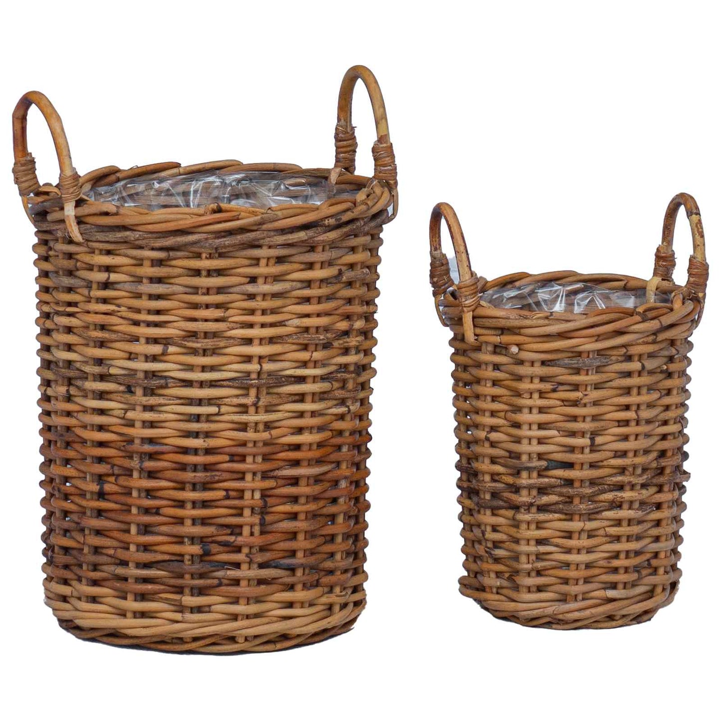 Plantmand met opslag 2 pcs Bruin Kubu Rattan is nu te koop bij PeponiXL, paradijselijk wonen!
