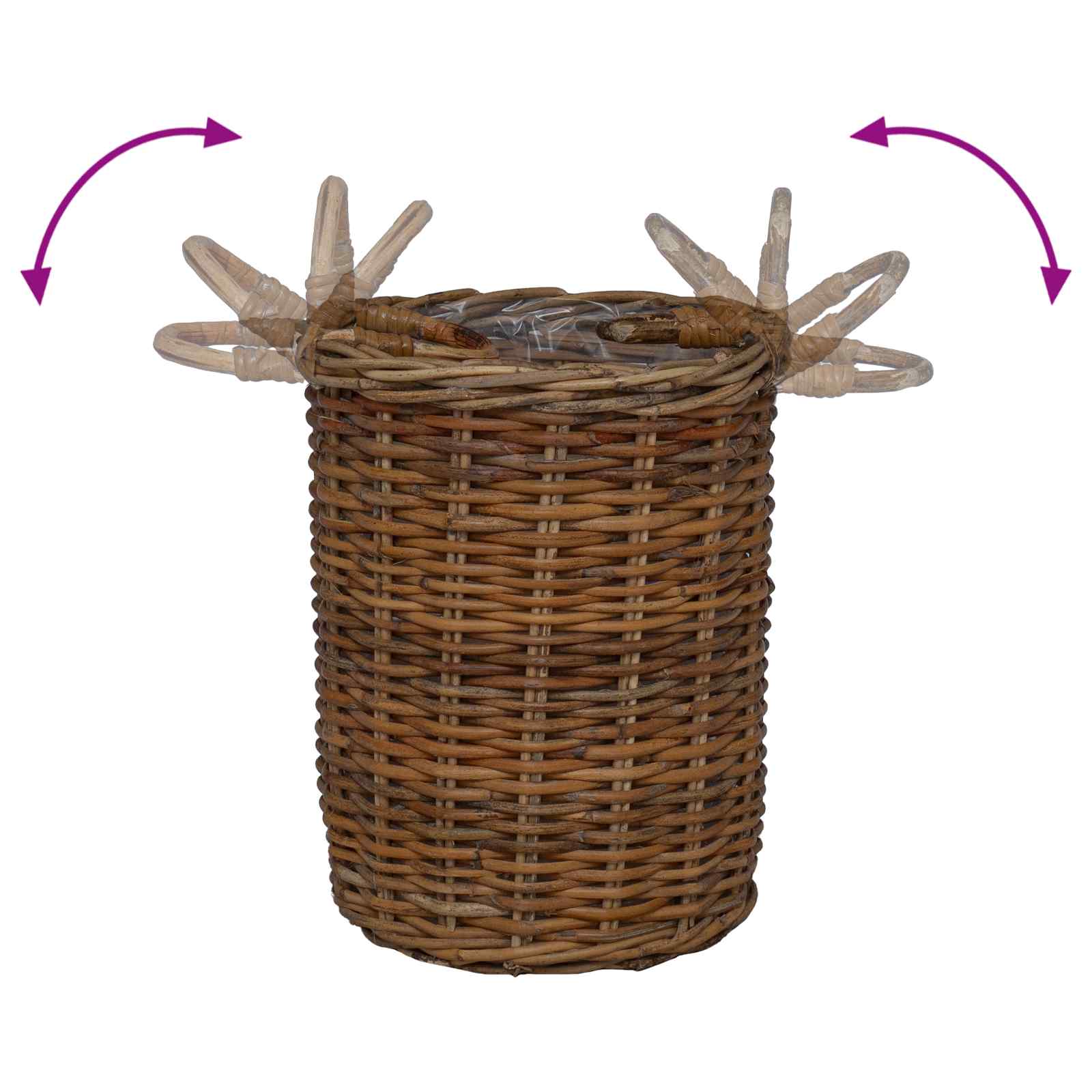 Plantmand met opslag 2 pcs Bruin Kubu Rattan is nu te koop bij PeponiXL, paradijselijk wonen!