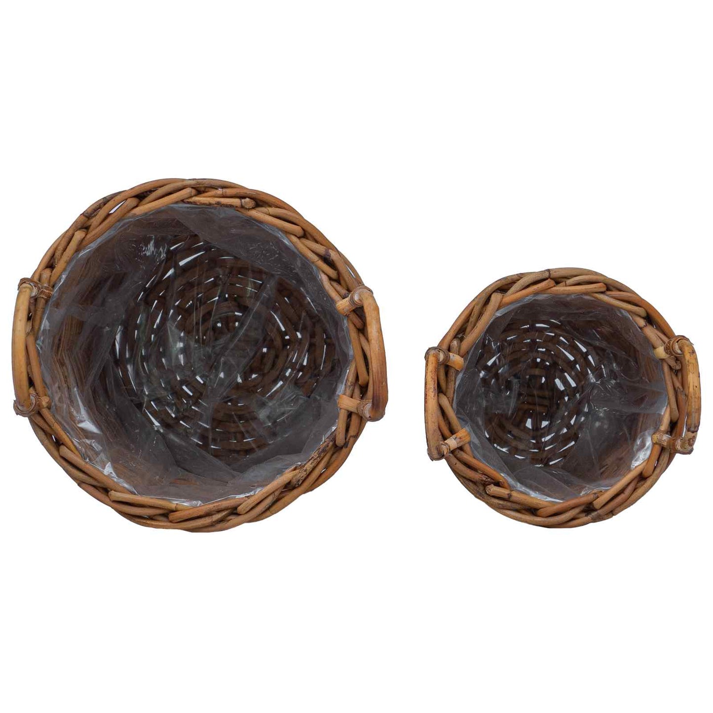 Plantmand met opslag 2 pcs Bruin Kubu Rattan is nu te koop bij PeponiXL, paradijselijk wonen!