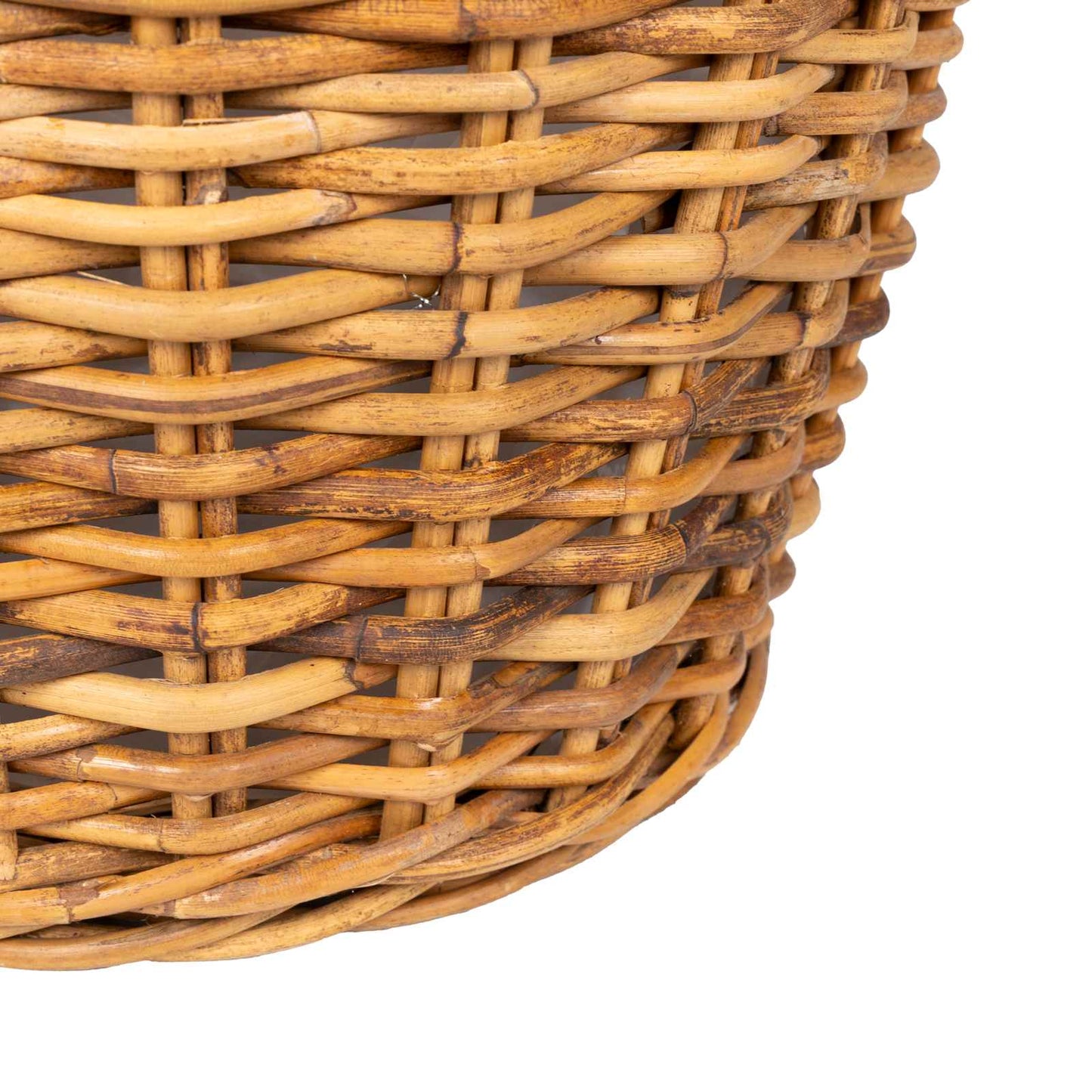 Plantenmand met opslag 2 st Natuurlijk Bruin Kubu Rattan is nu te koop bij PeponiXL, paradijselijk wonen!