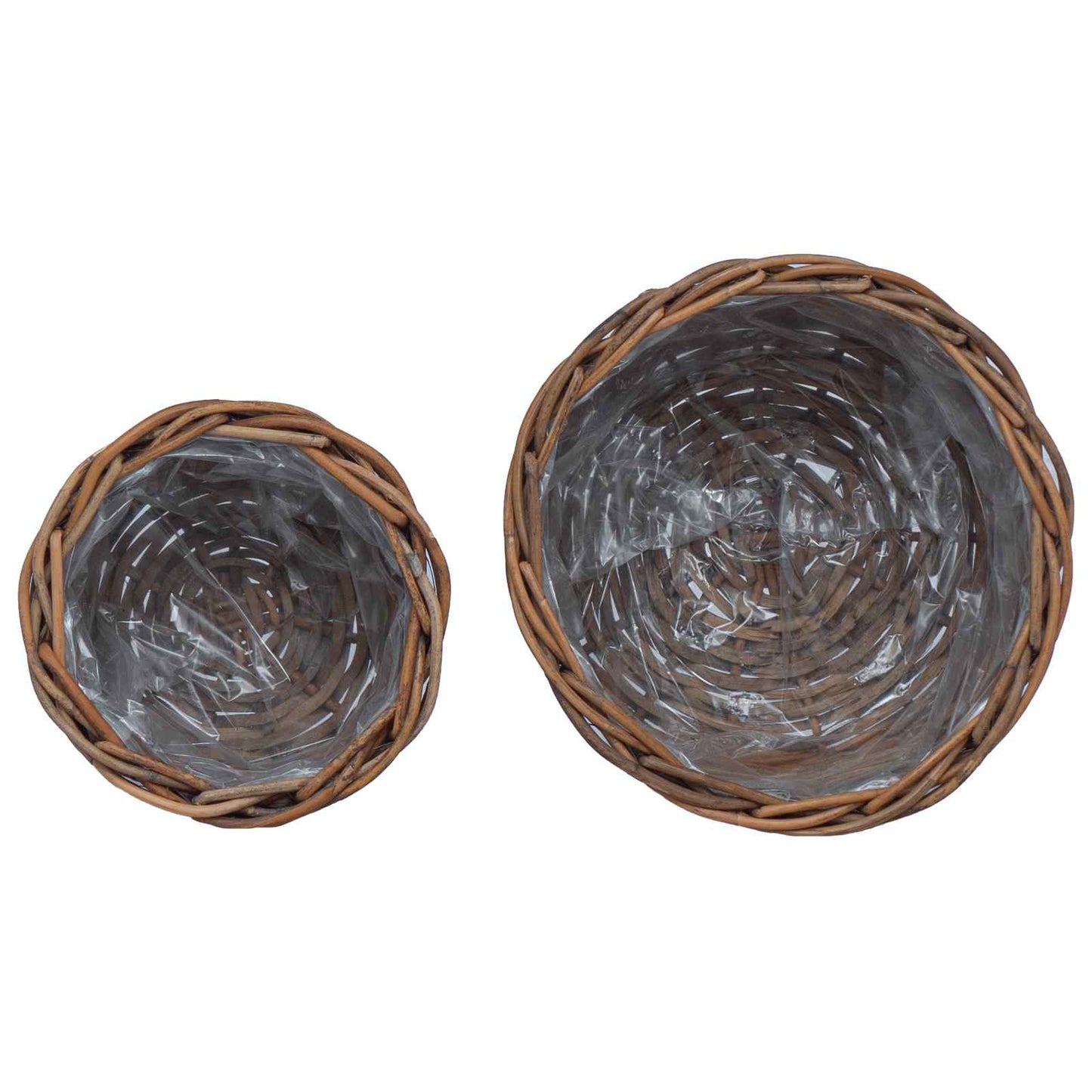 Bloempot Mand met opslag 2 pcs Bruin Kubu Rattan is nu te koop bij PeponiXL, paradijselijk wonen!