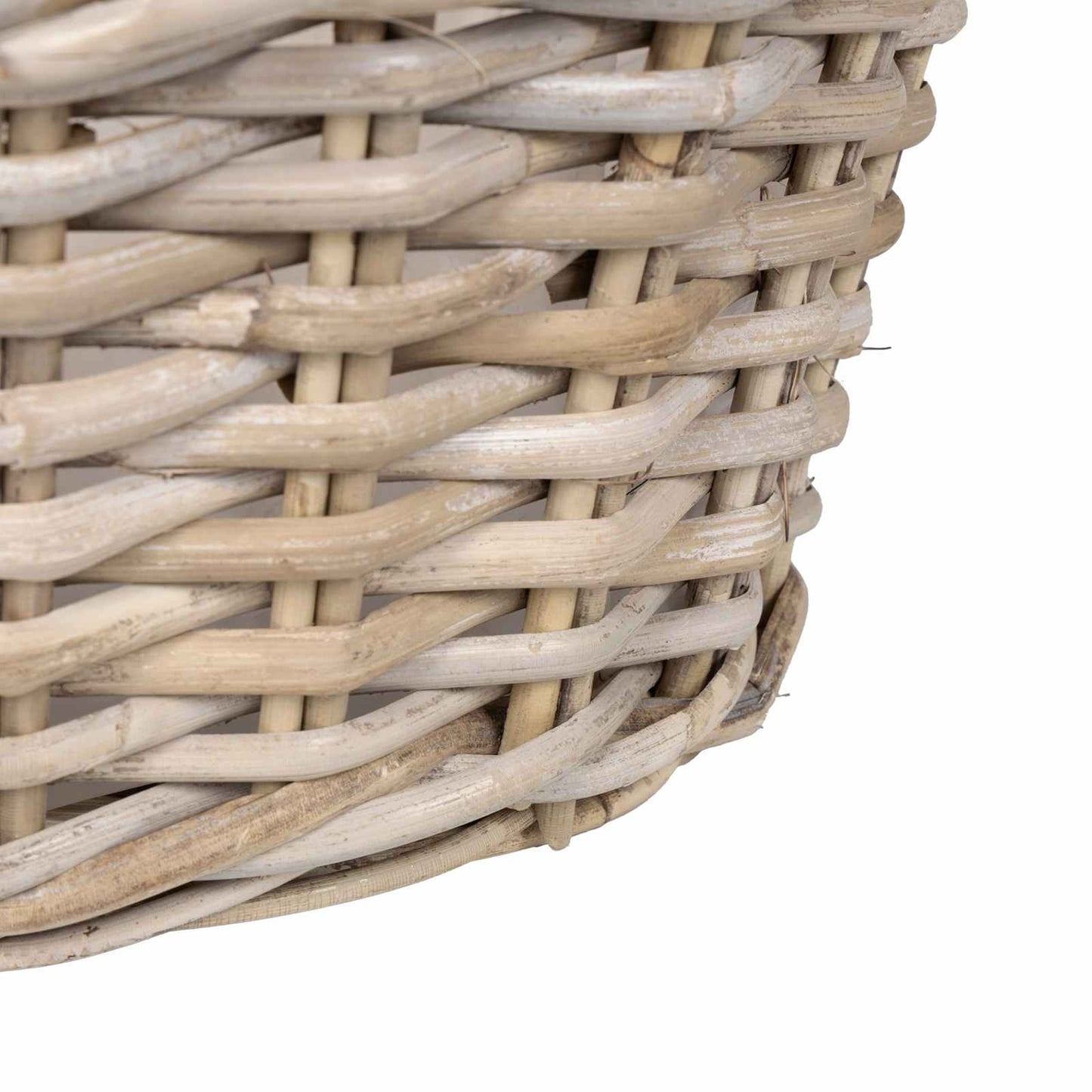 Plantenmand met opslag 2 st Natuurlijk grijs Kubu Rattan is nu te koop bij PeponiXL, paradijselijk wonen!