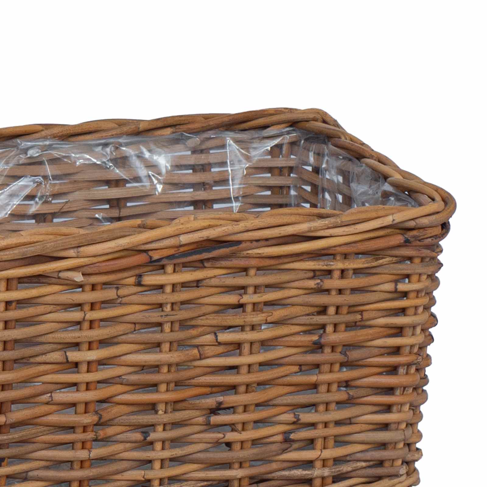 Plantenmand met opslag 3 pcs Bruin Kubu Rattan is nu te koop bij PeponiXL, paradijselijk wonen!