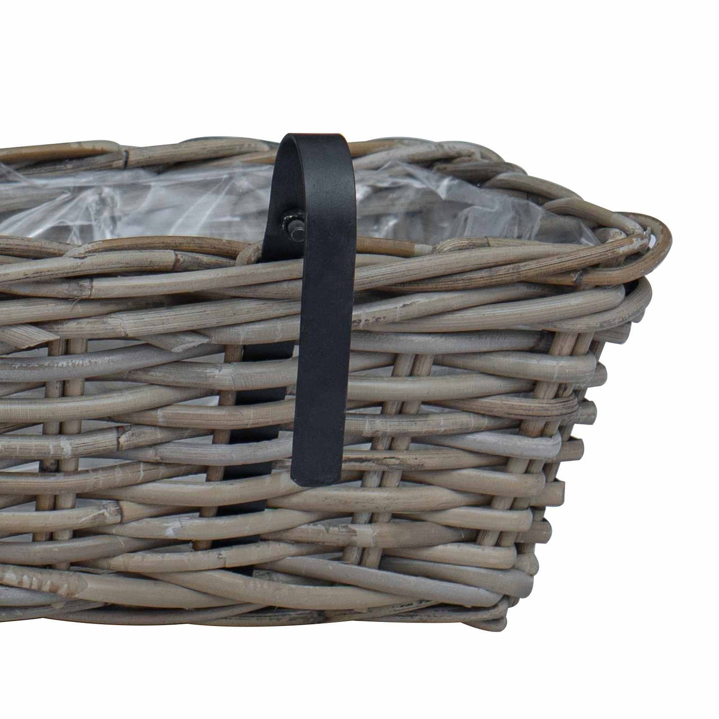Hangende Bloempot Mand 2 pcs Grijs 48 x 22 x 15 cm Lacak Riet is nu te koop bij PeponiXL, paradijselijk wonen!