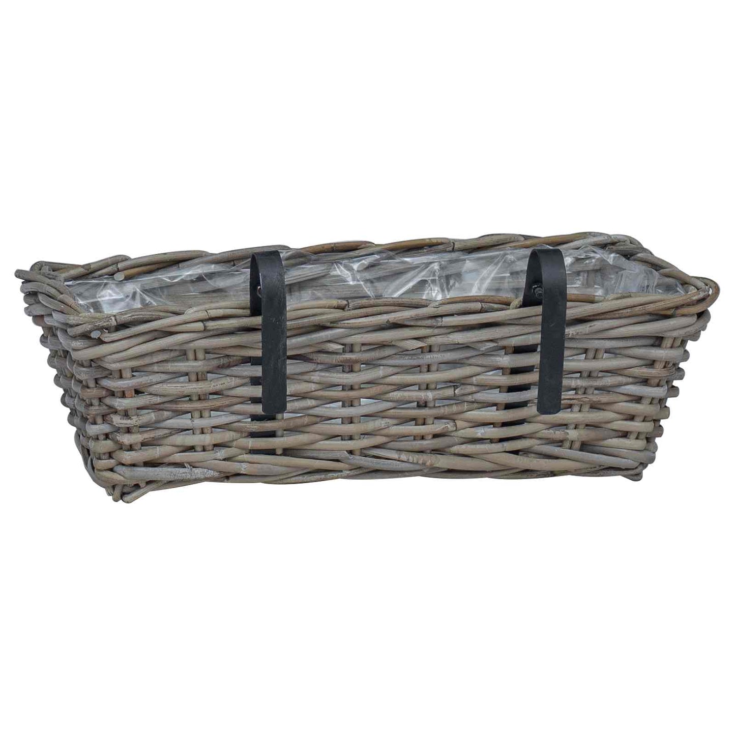 Hangende Bloempot Mand 2 pcs Grijs 48 x 22 x 15 cm Lacak Riet is nu te koop bij PeponiXL, paradijselijk wonen!