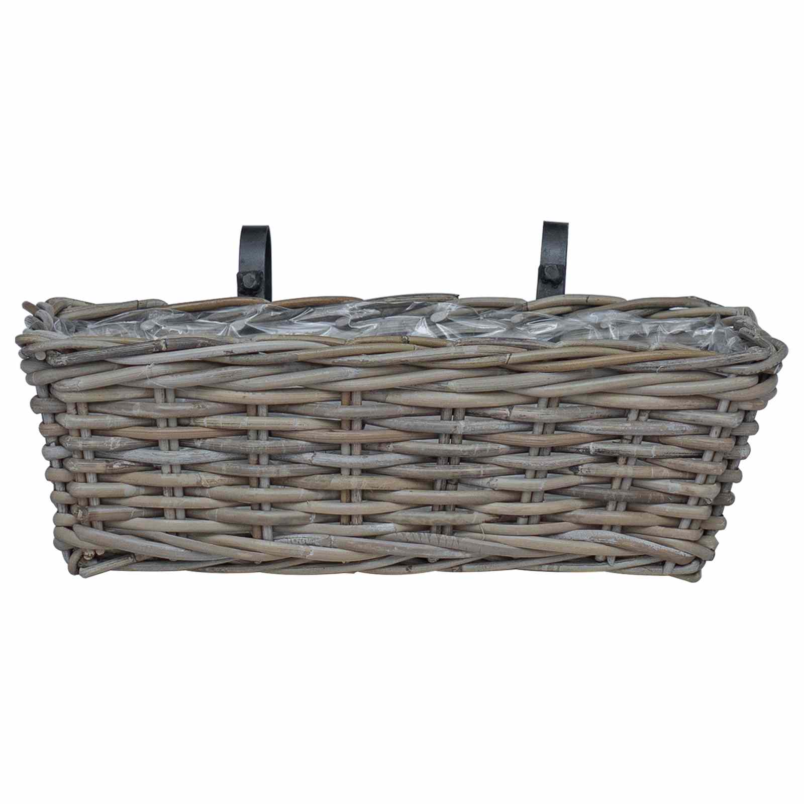 Hangende Bloempot Mand 2 pcs Grijs 48 x 22 x 15 cm Lacak Riet is nu te koop bij PeponiXL, paradijselijk wonen!