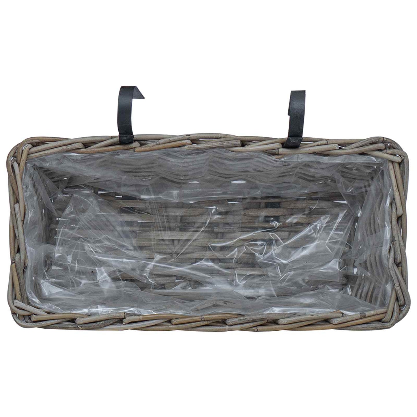 Hangende Bloempot Mand 2 pcs Grijs 48 x 22 x 15 cm Lacak Riet is nu te koop bij PeponiXL, paradijselijk wonen!