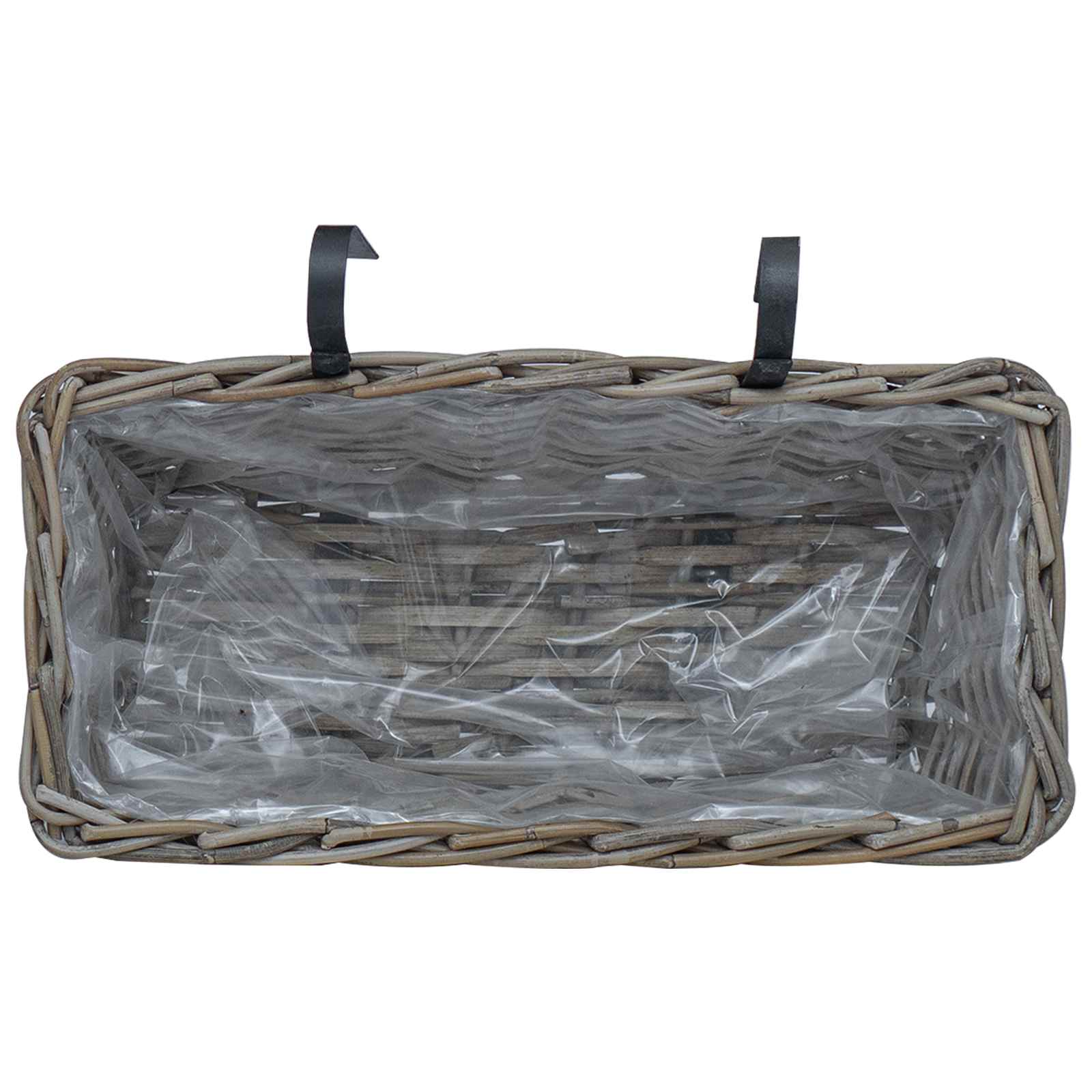 Hangende Bloempot Mand 2 pcs Grijs 48 x 22 x 15 cm Lacak Riet is nu te koop bij PeponiXL, paradijselijk wonen!