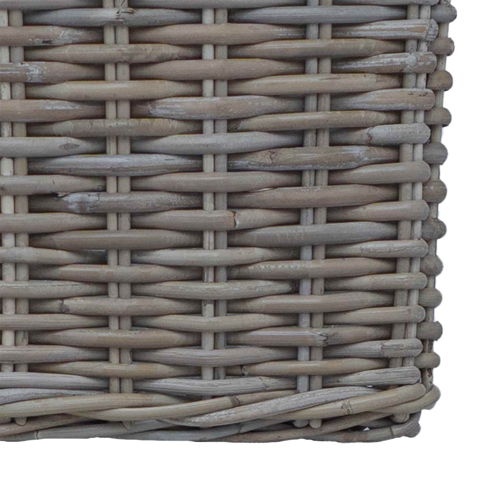 Plantenmand met opslag 2 pcs Grijs Lacak Riet is nu te koop bij PeponiXL, paradijselijk wonen!
