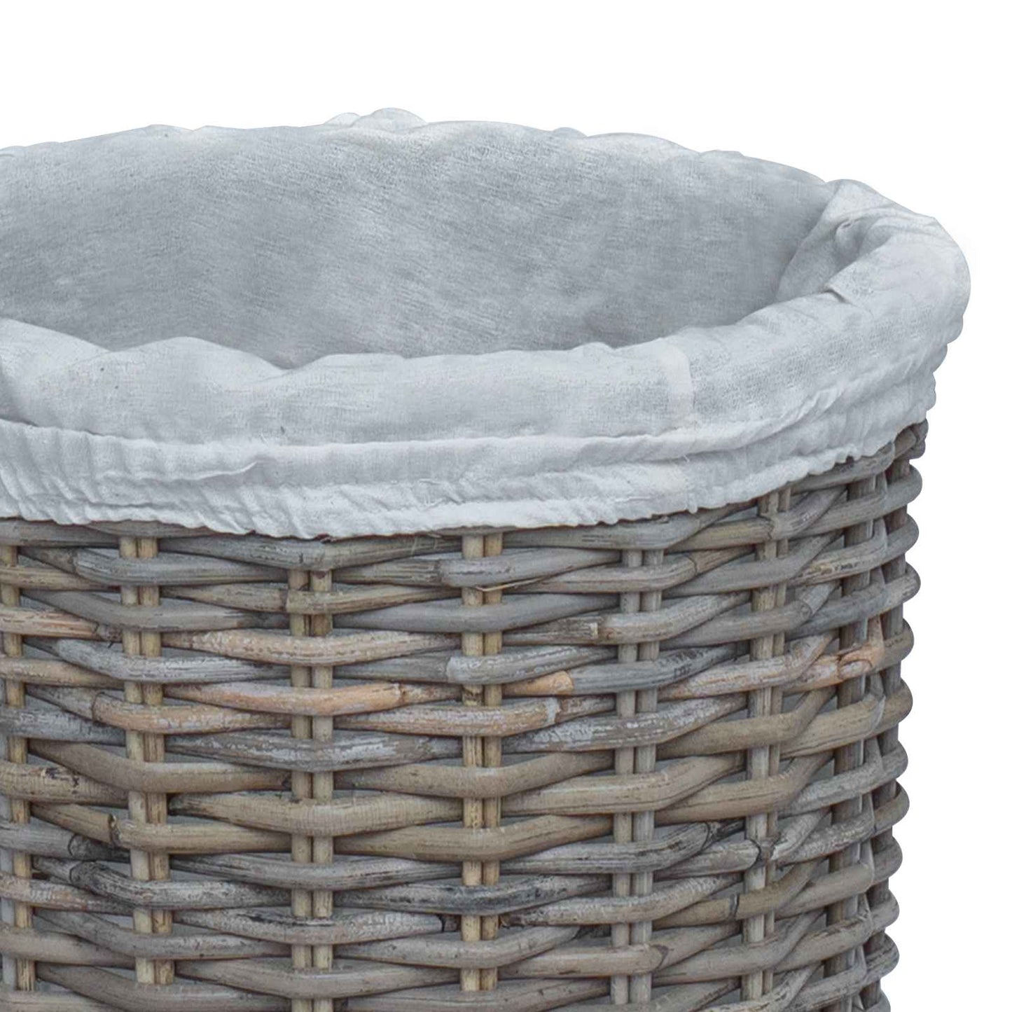 Wasmand met deksel 2 pcs Kubu grijs Kubu Rattan is nu te koop bij PeponiXL, paradijselijk wonen!