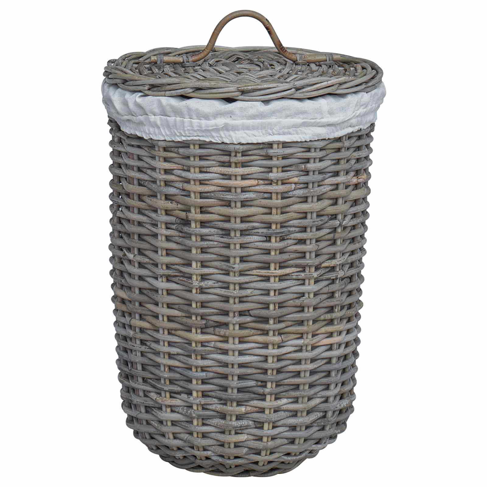 Wasmand met deksel 2 pcs Kubu grijs Kubu Rattan is nu te koop bij PeponiXL, paradijselijk wonen!