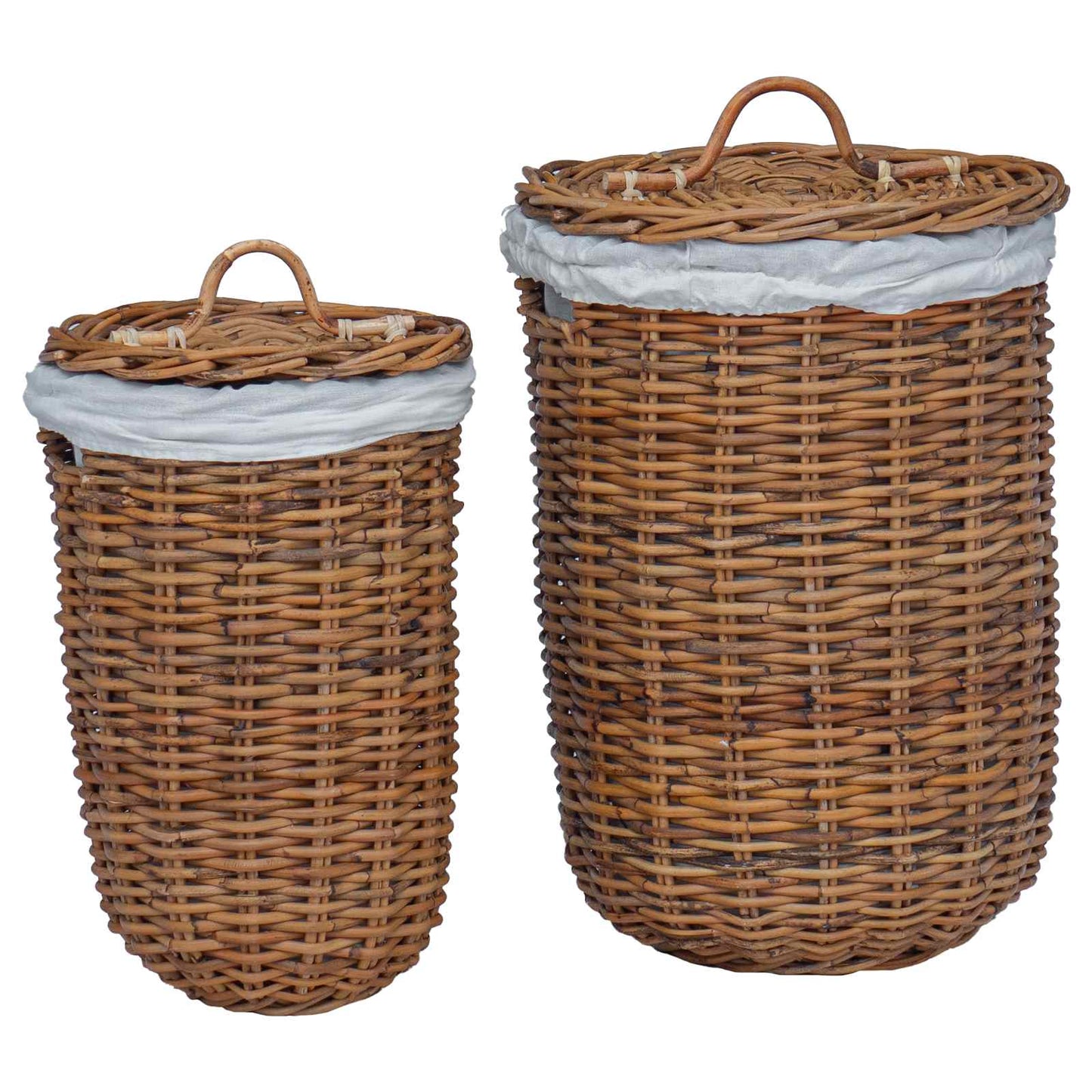 Wasmand 2 pcs Bruin Kubu Rattan is nu te koop bij PeponiXL, paradijselijk wonen!