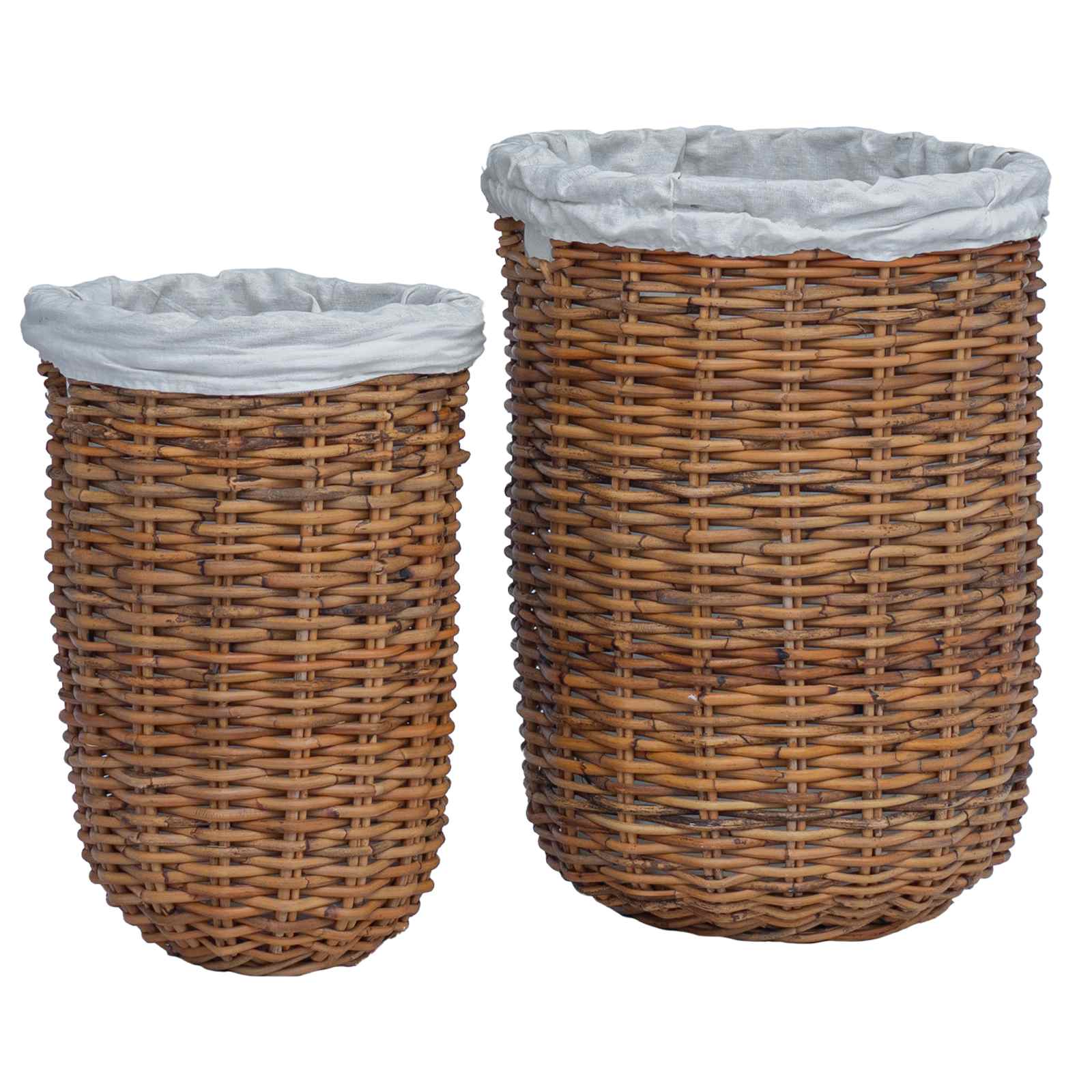 Wasmand 2 pcs Bruin Kubu Rattan is nu te koop bij PeponiXL, paradijselijk wonen!