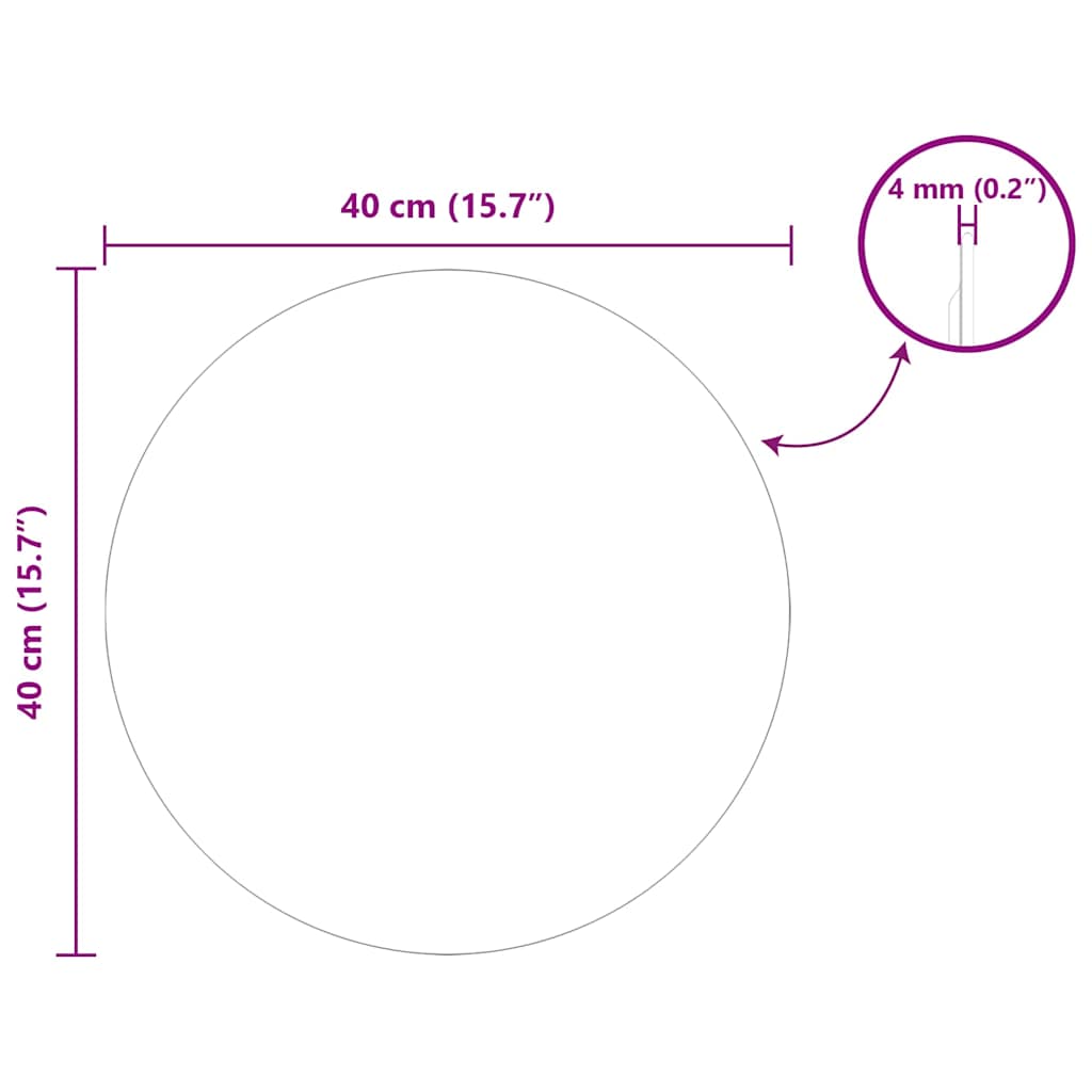 Wandspiegel Rond Ø 40 cm gehard glas is nu te koop bij PeponiXL, paradijselijk wonen!
