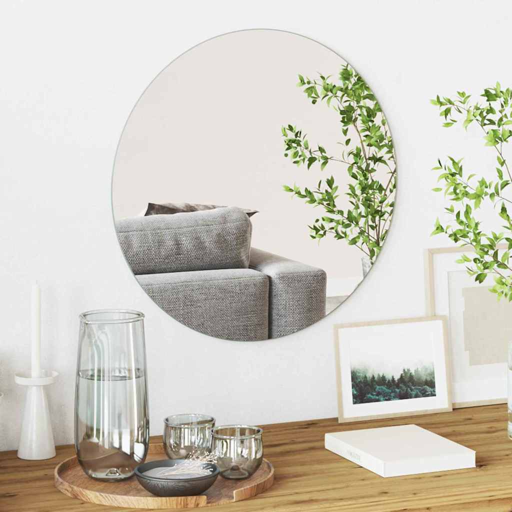 Wandspiegel Rond Ø 50 cm gehard glas is nu te koop bij PeponiXL, paradijselijk wonen!
