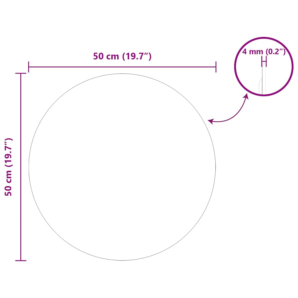 Wandspiegel Rond Ø 50 cm gehard glas is nu te koop bij PeponiXL, paradijselijk wonen!