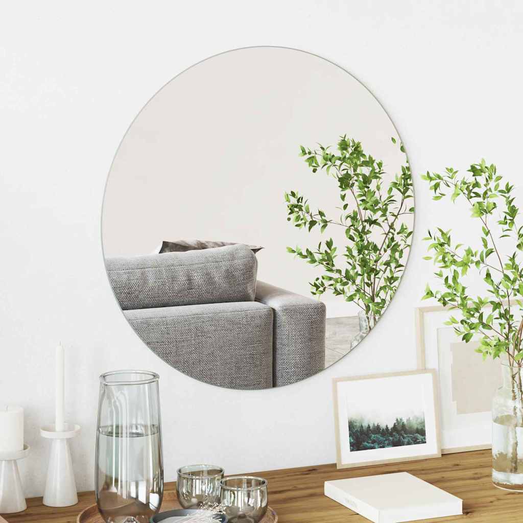 Wandspiegel Rond Ø 60 cm gehard glas is nu te koop bij PeponiXL, paradijselijk wonen!