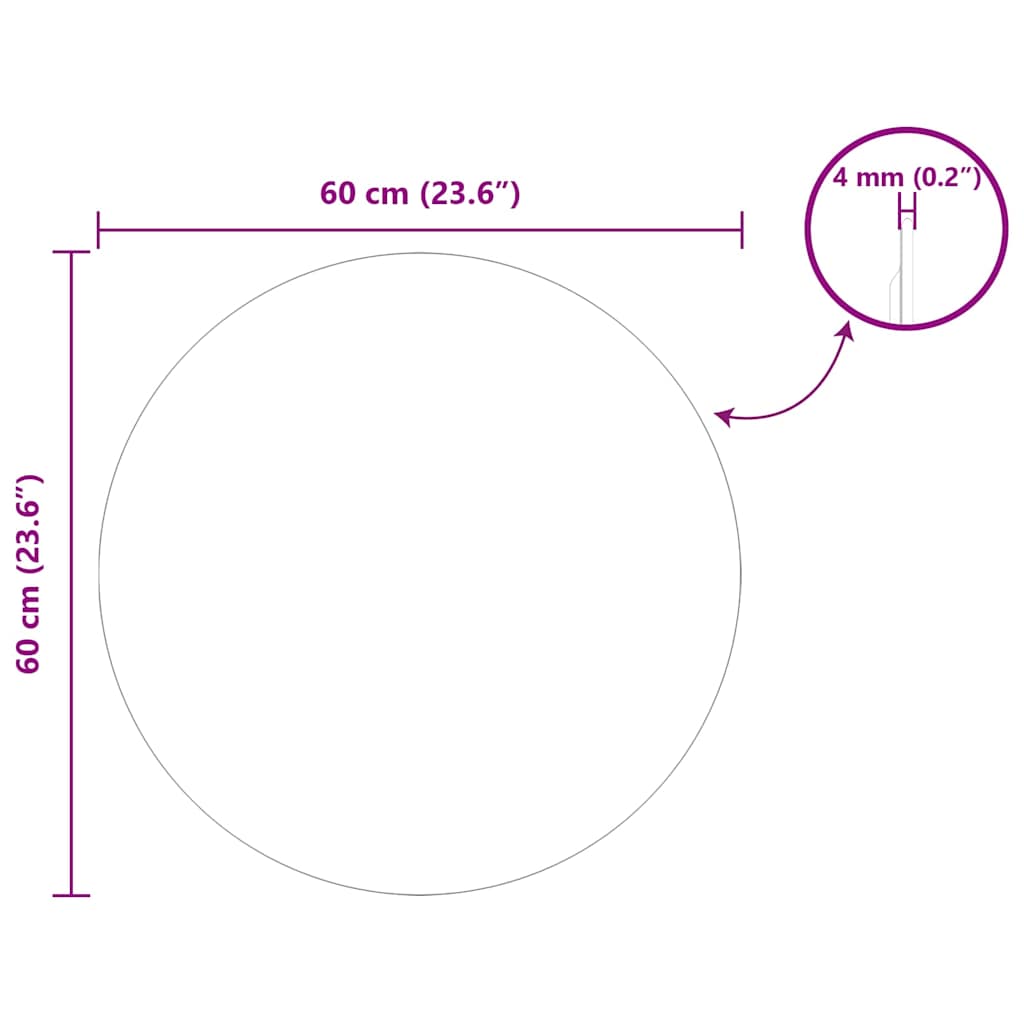 Wandspiegel Rond Ø 60 cm gehard glas is nu te koop bij PeponiXL, paradijselijk wonen!