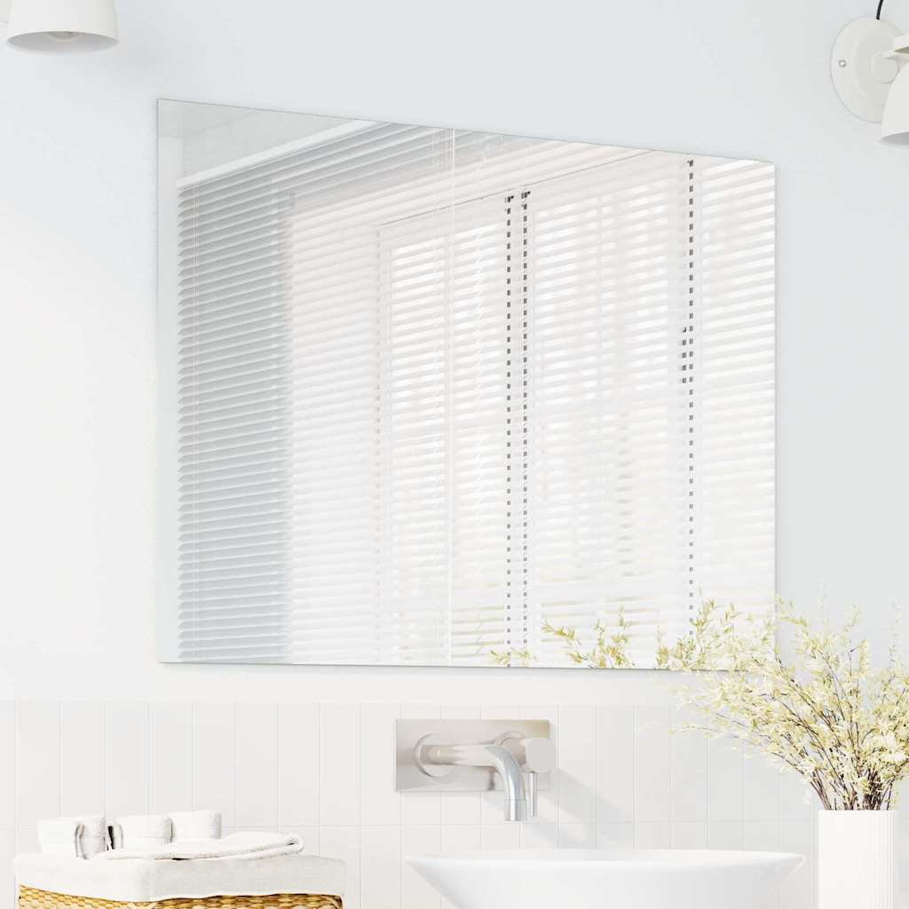 Wandspiegel Rechthoekig 80 x 60 cm gehard glas is nu te koop bij PeponiXL, paradijselijk wonen!