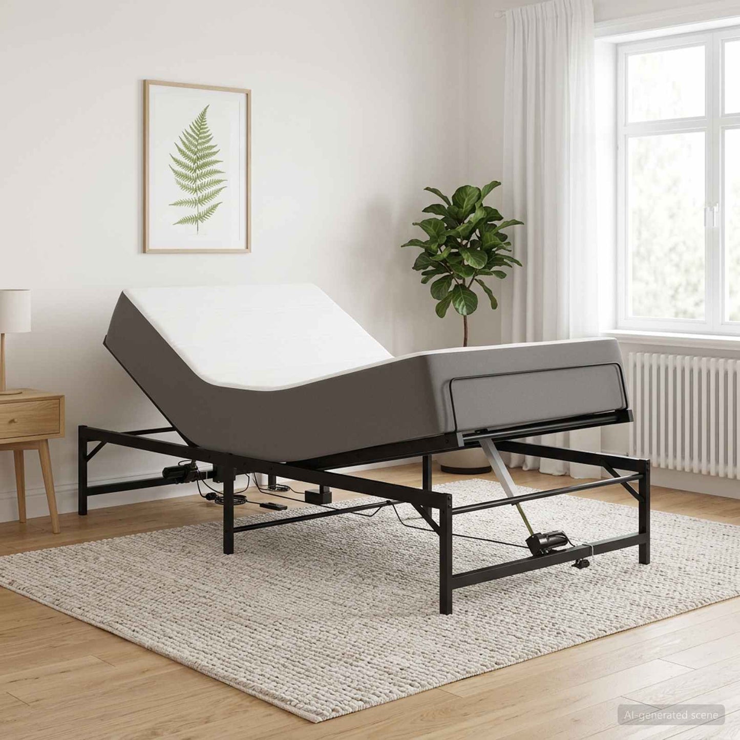 Elektrisch Verstelbaar Bedframe Zwart 100 x 190 cm Staal