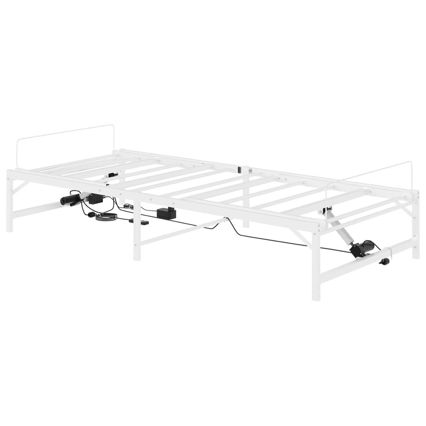 Elektrisch Verstelbaar Bedframe Wit 90 x 200 cm Staal