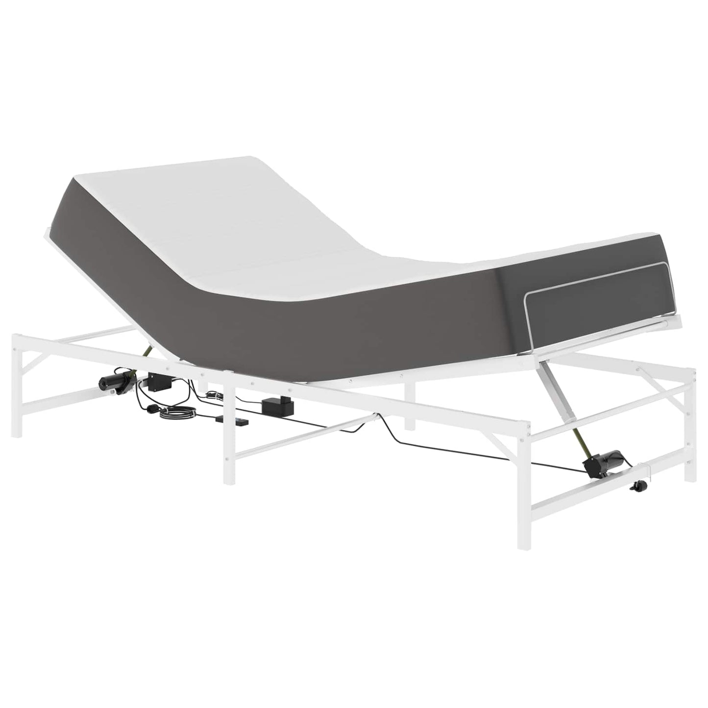 Elektrisch Verstelbaar Bedframe Wit 90 x 200 cm Staal