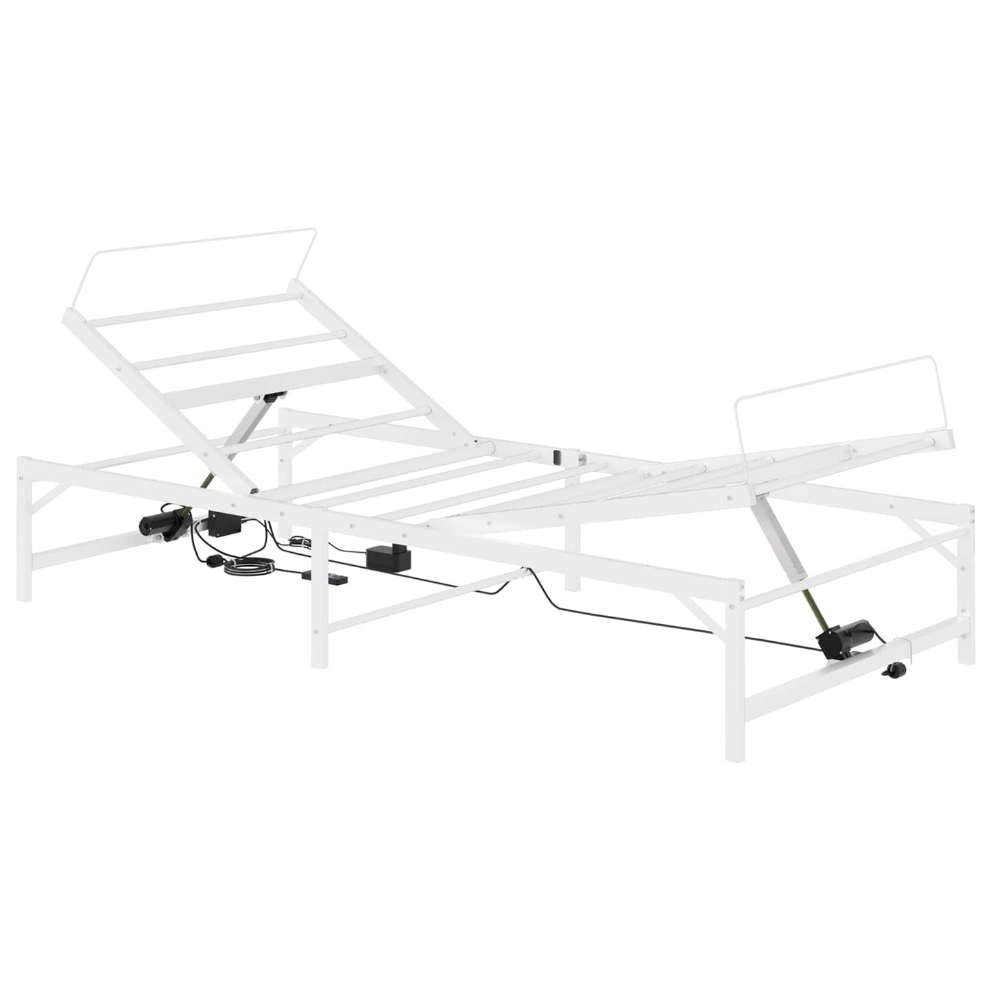 Elektrisch Verstelbaar Bedframe Wit 100 x 200 cm Staal