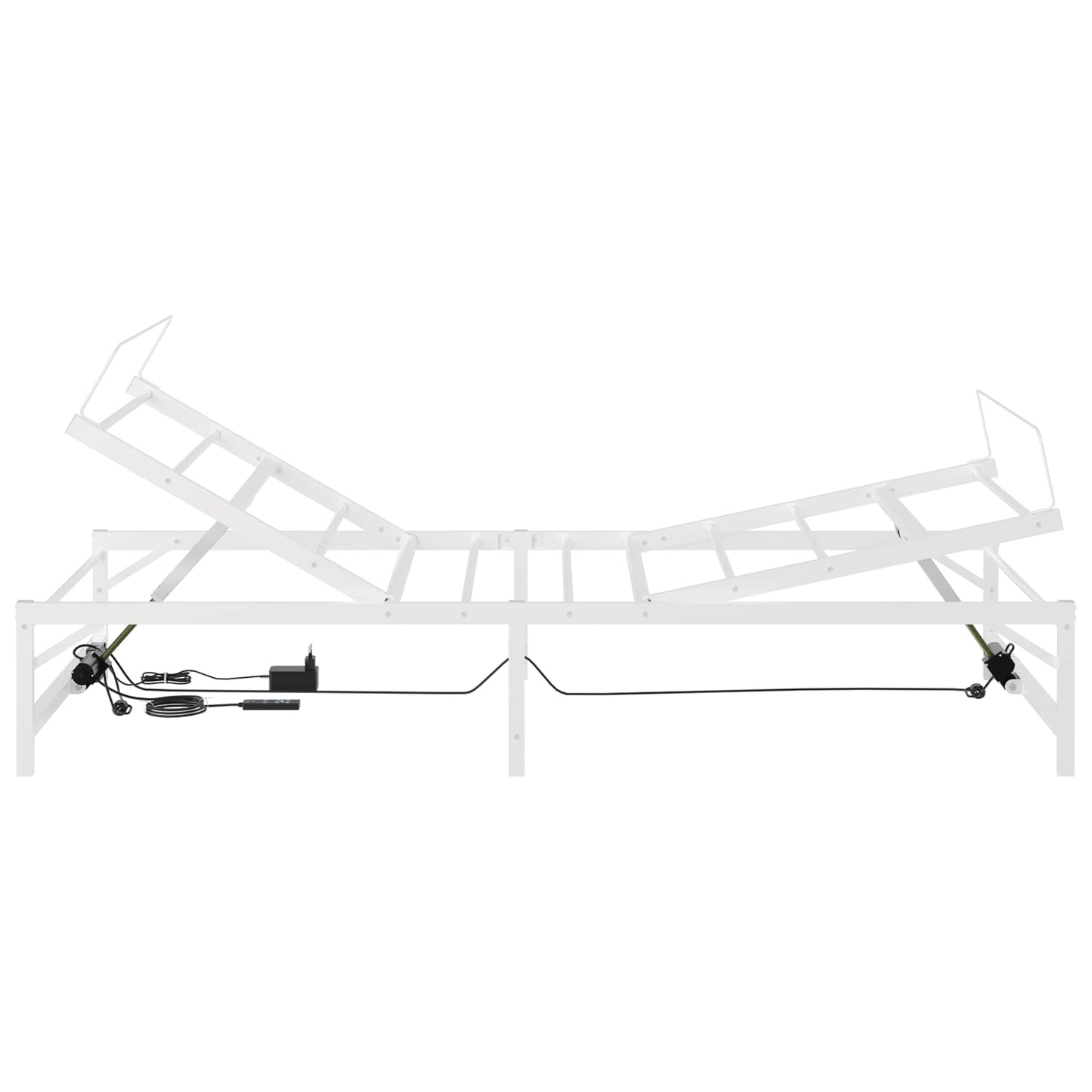 Elektrisch Verstelbaar Bedframe Wit 100 x 200 cm Staal
