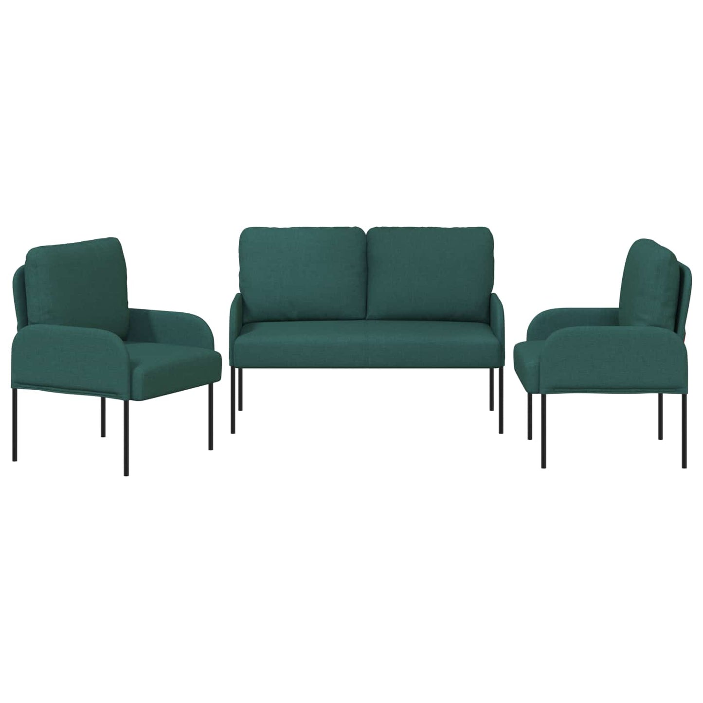 Sofa-Sets 3 pcs Donkergroen 115 x 56 x 80 cm Multiplex is nu te koop bij PeponiXL, paradijselijk wonen!