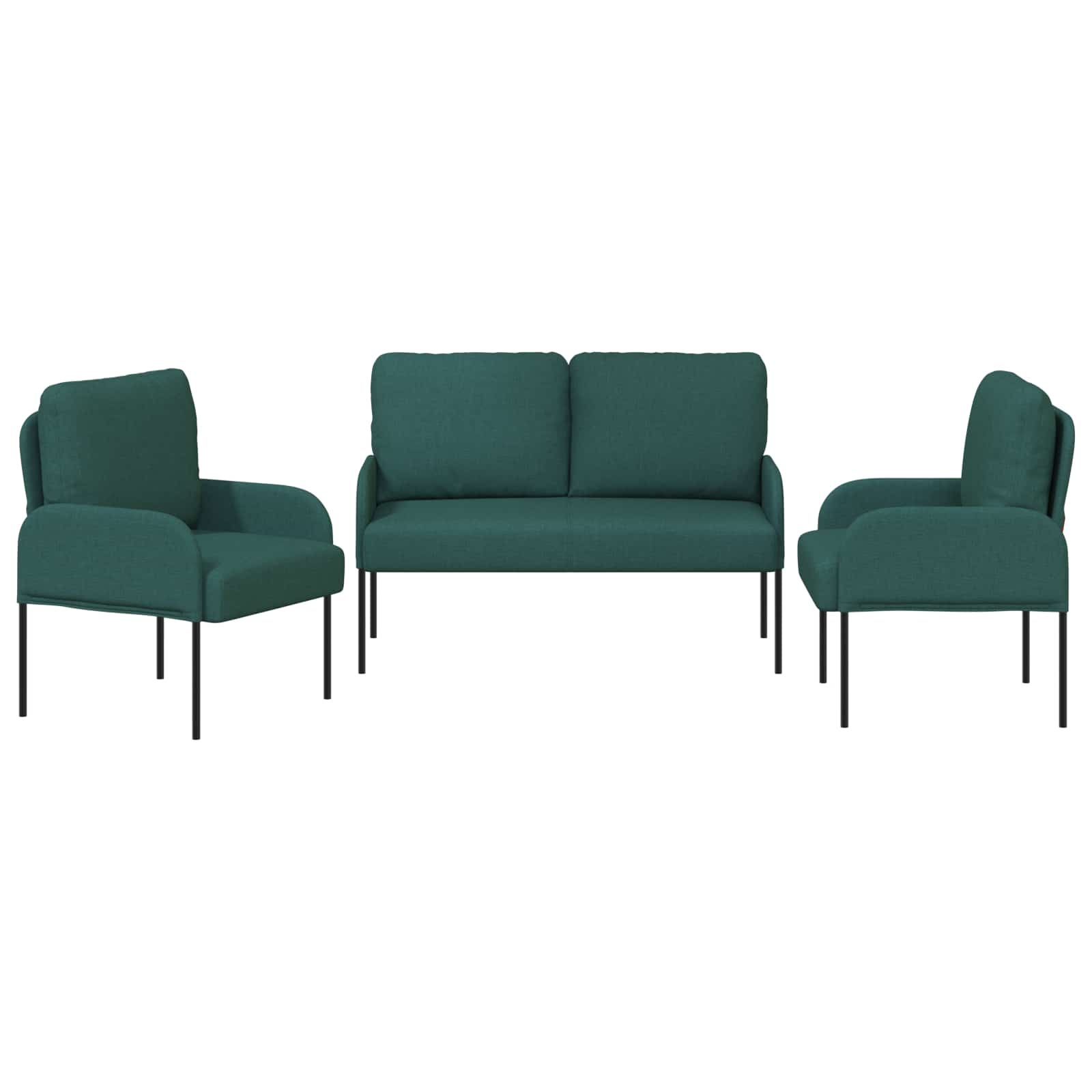 Sofa-Sets 3 pcs Donkergroen 115 x 56 x 80 cm Multiplex is nu te koop bij PeponiXL, paradijselijk wonen!